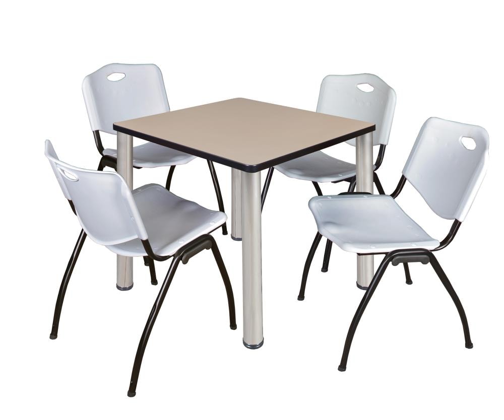 Regency TB3030BEBPCM47GY Breakroom Off-white 4-Person Training Table (30-in W x 29-in H)