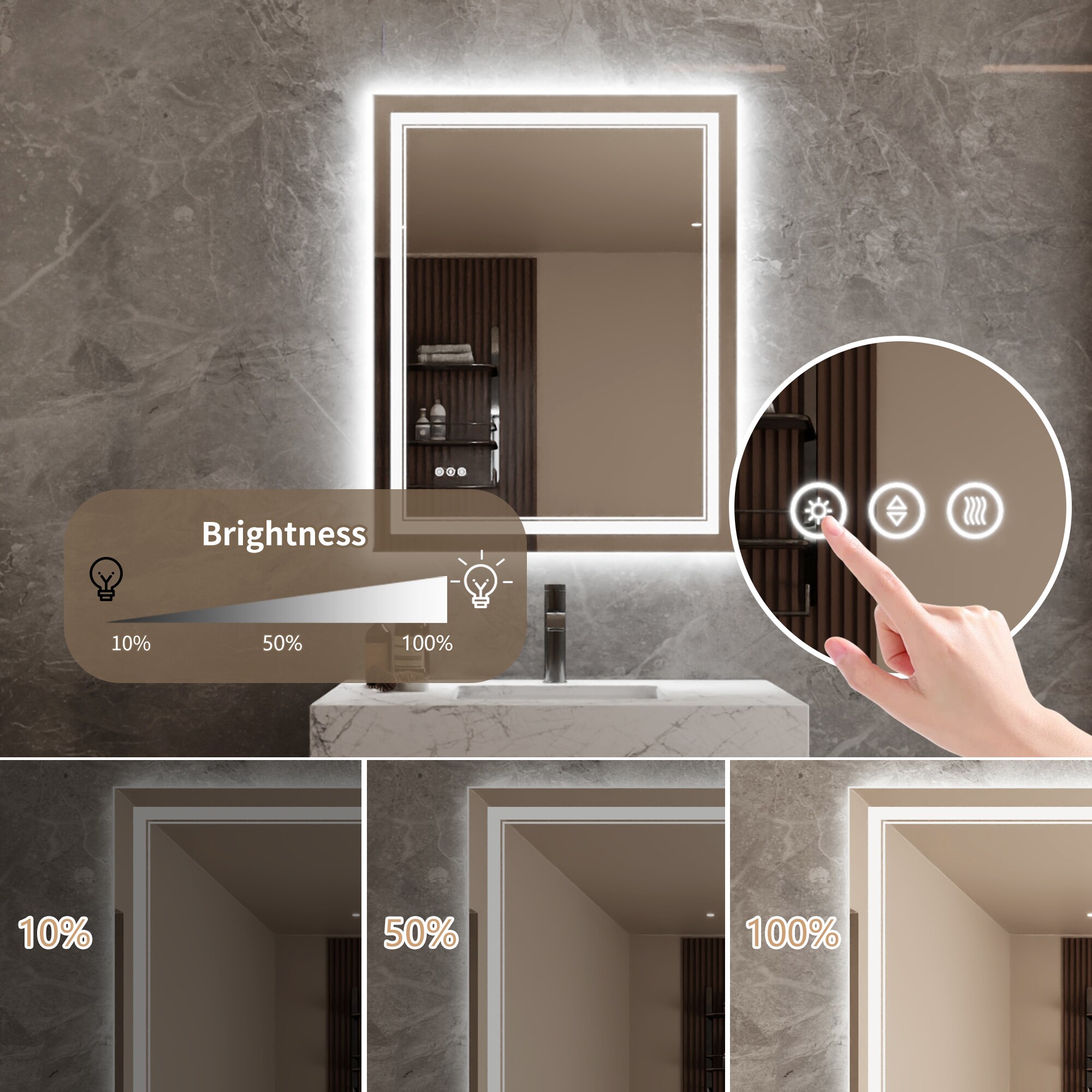 Bayfeve BFXB-7S3240-MIR Framed-Bath-Mirrors - View #9