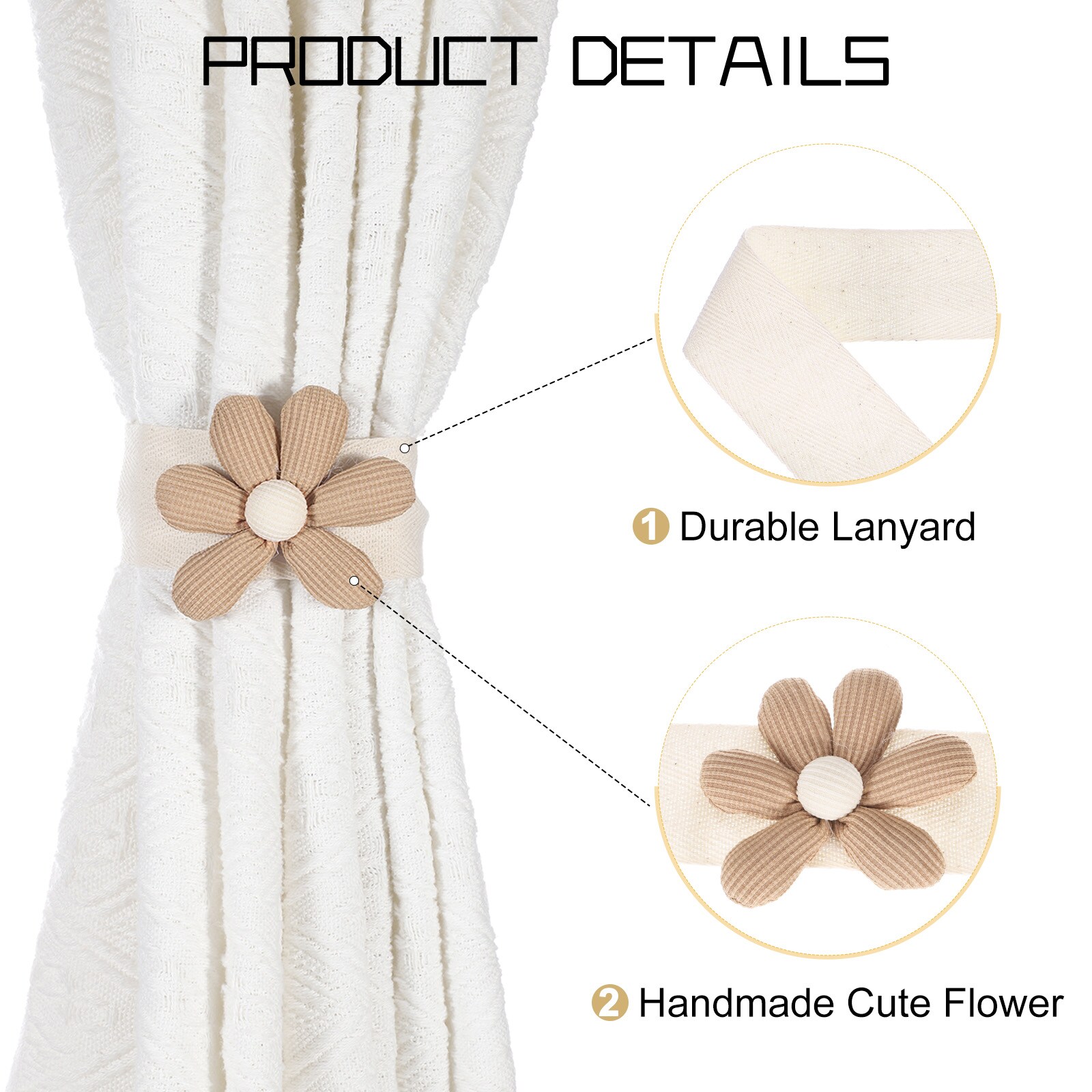 Unique Bargains S25093001UX5475 Curtain-Holdbacks - View #3