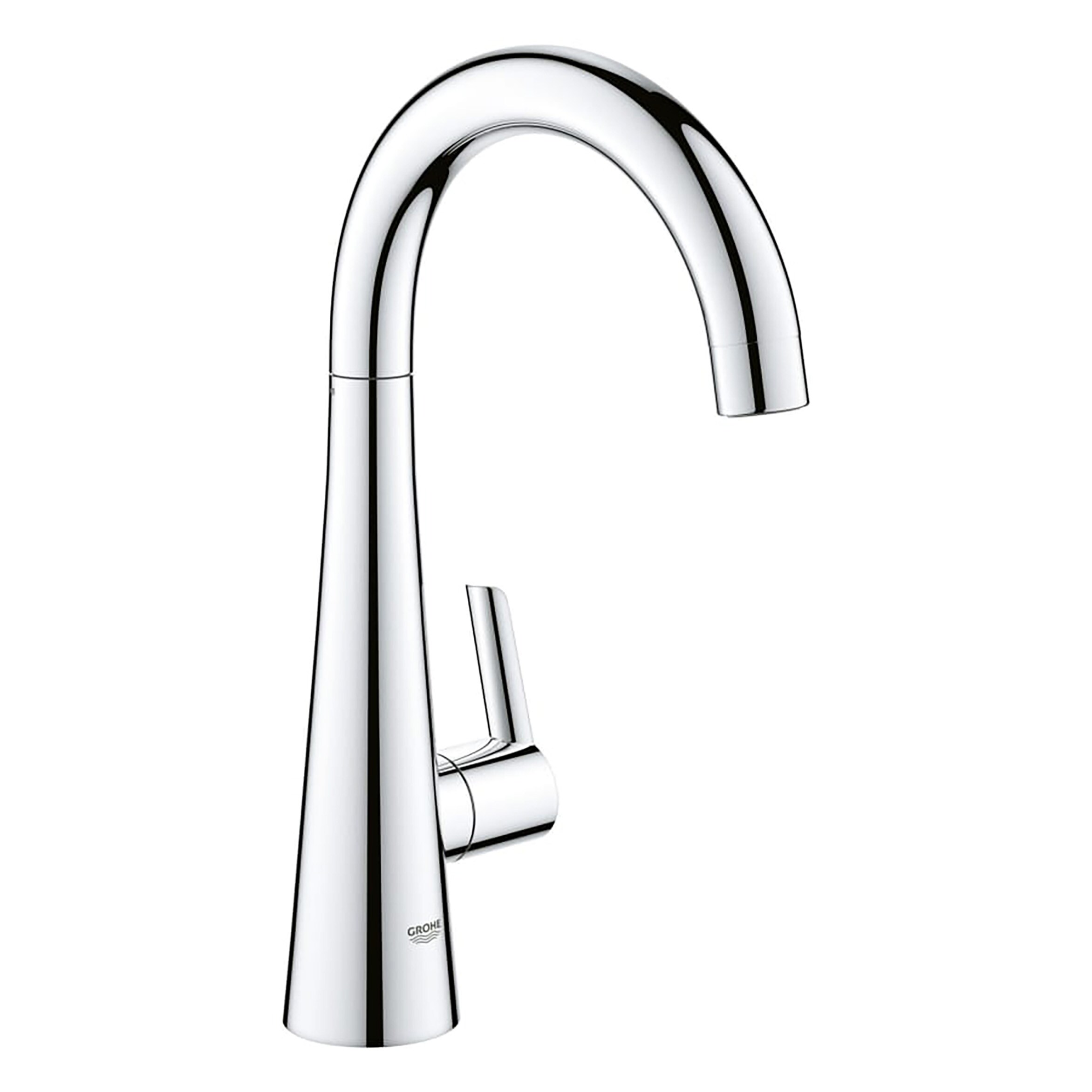 GROHE 30026002 Zedra Starlight Chrome Single Handle Deck-mount Filtered Bar and Prep Kitchen Faucet