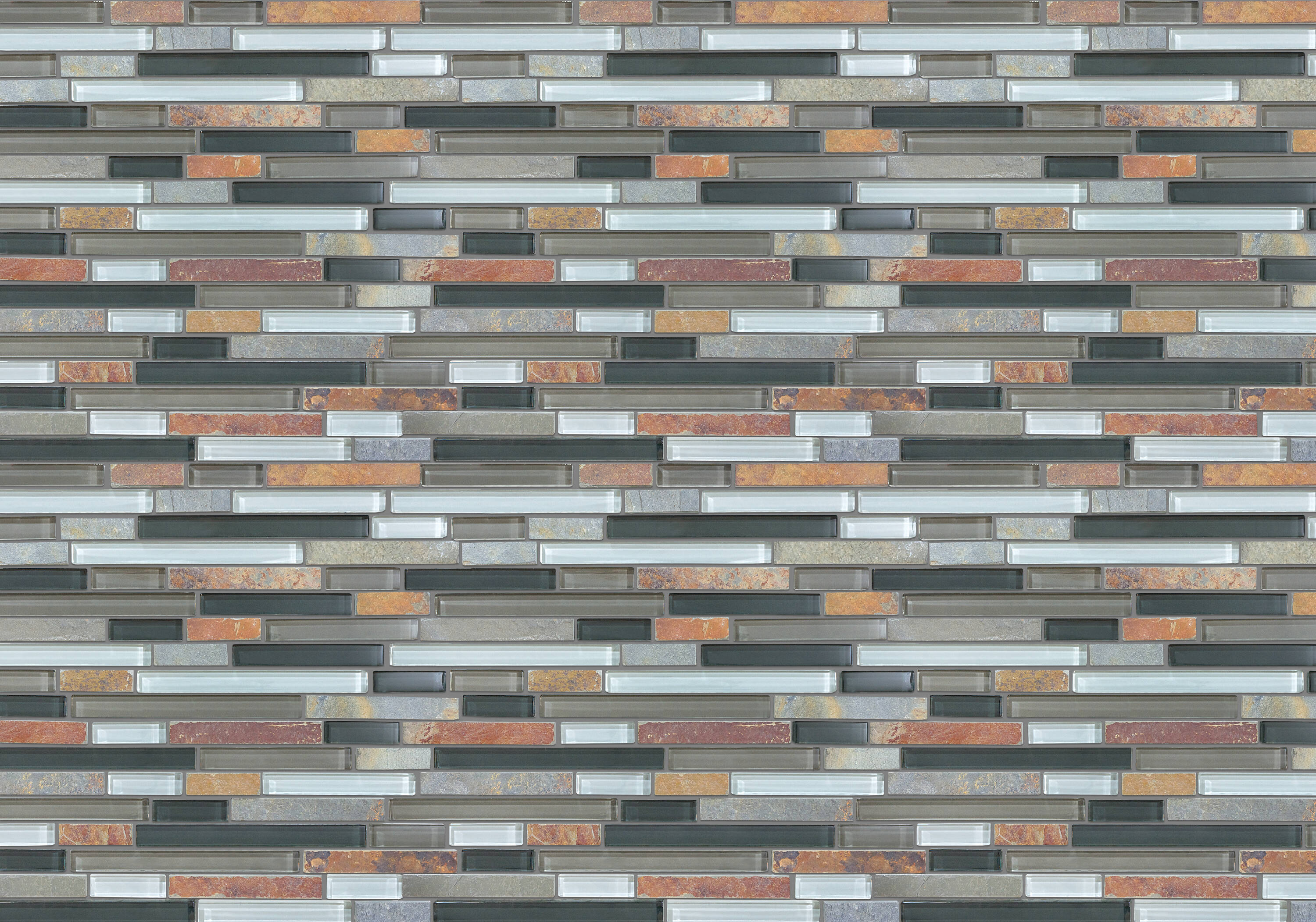 Graphite 12-in x 12-in Multi-finish Glass Linear Stone Look Wall Tile (0.99-sq. ft/ Piece)