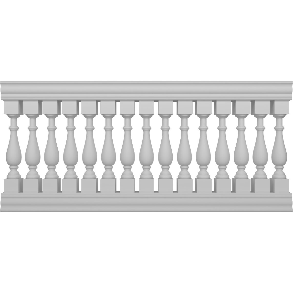 Ekena Millwork BALK41X084TRN FiberThane 7-Feet x 41-Inches Traditional Fiberglass Deck Rail Kit