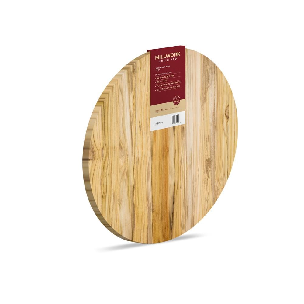 RELIABILT 1197 1-in x 15-in x Radius Edge Unfinished FAS Better S4S Teak Edge-glued Hardwood Board