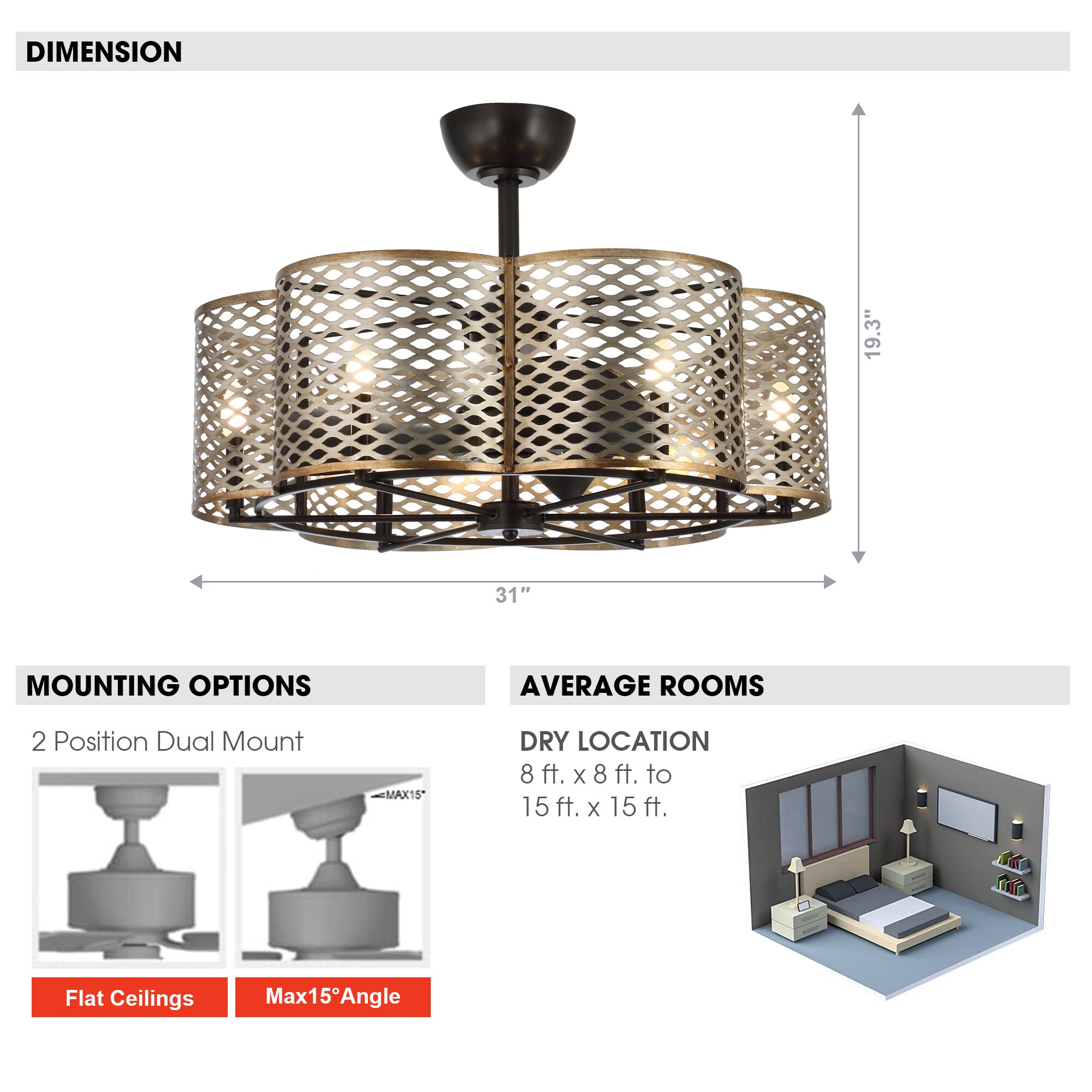 Matrix Decor MDBBA541006CA110V Ceiling-Fans - View #5