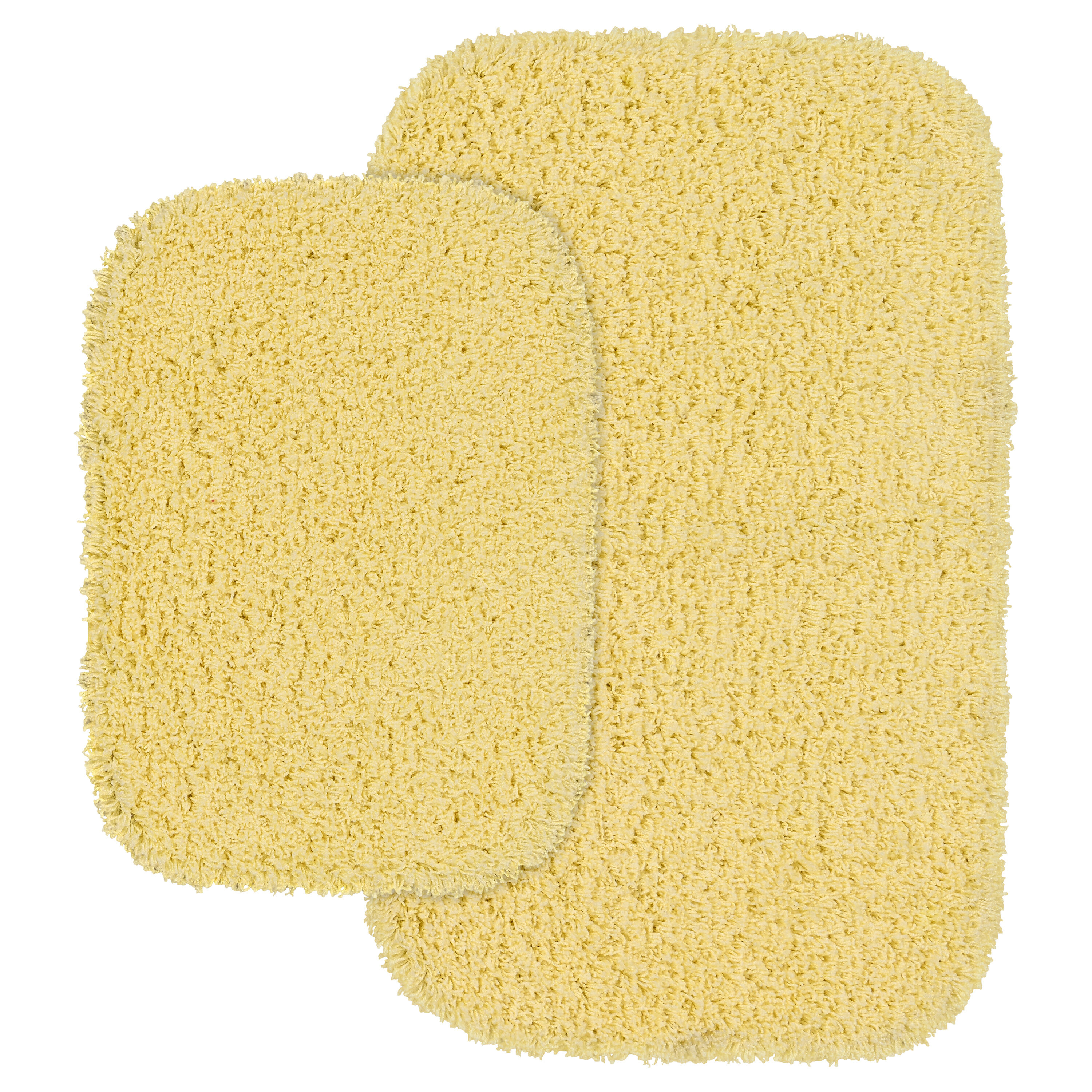 Garland Jazz 34-in x 21-in Rubber Ducky Yellow Nylon Bath Mat Set