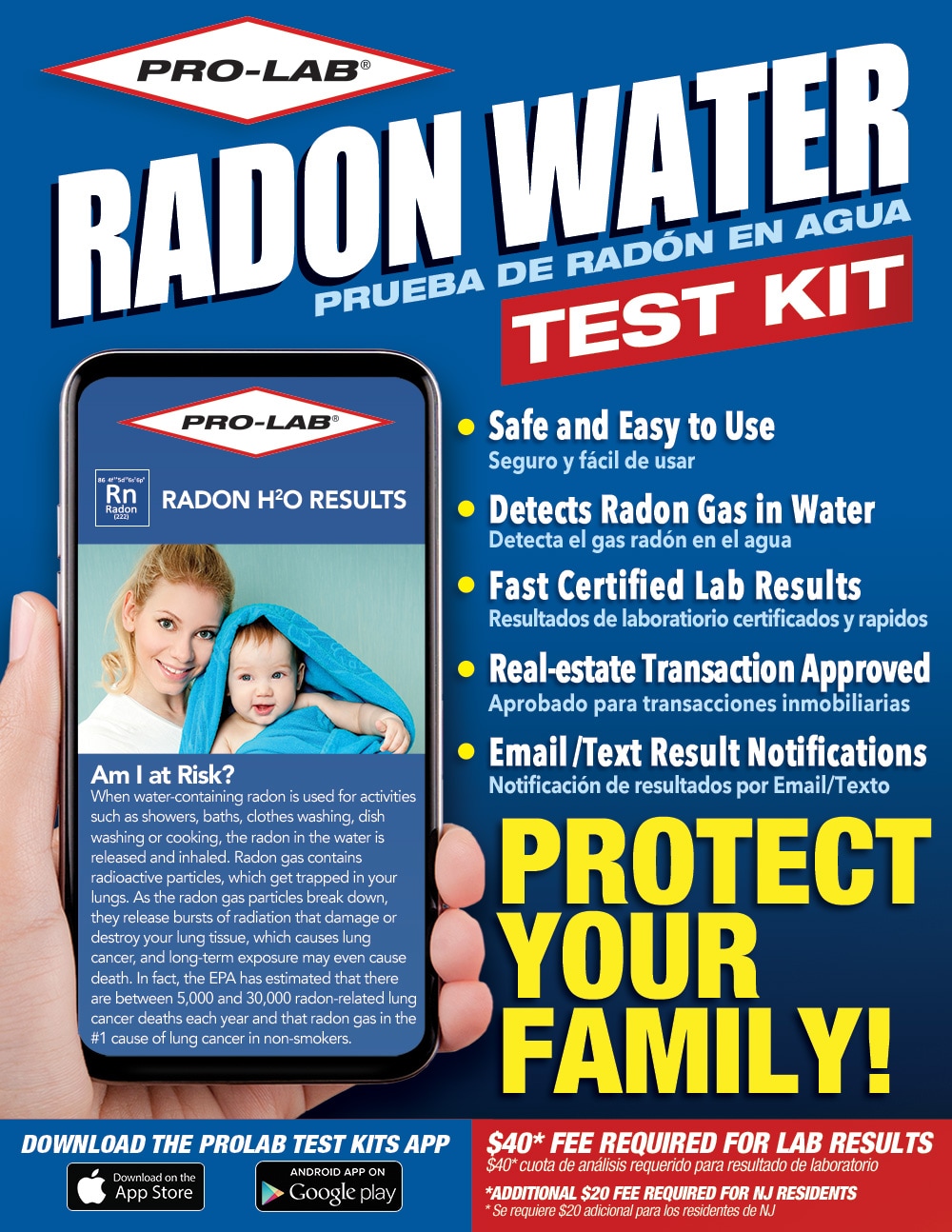 PRO-LAB Gray Radon in Water Detector - Detects Invisible
