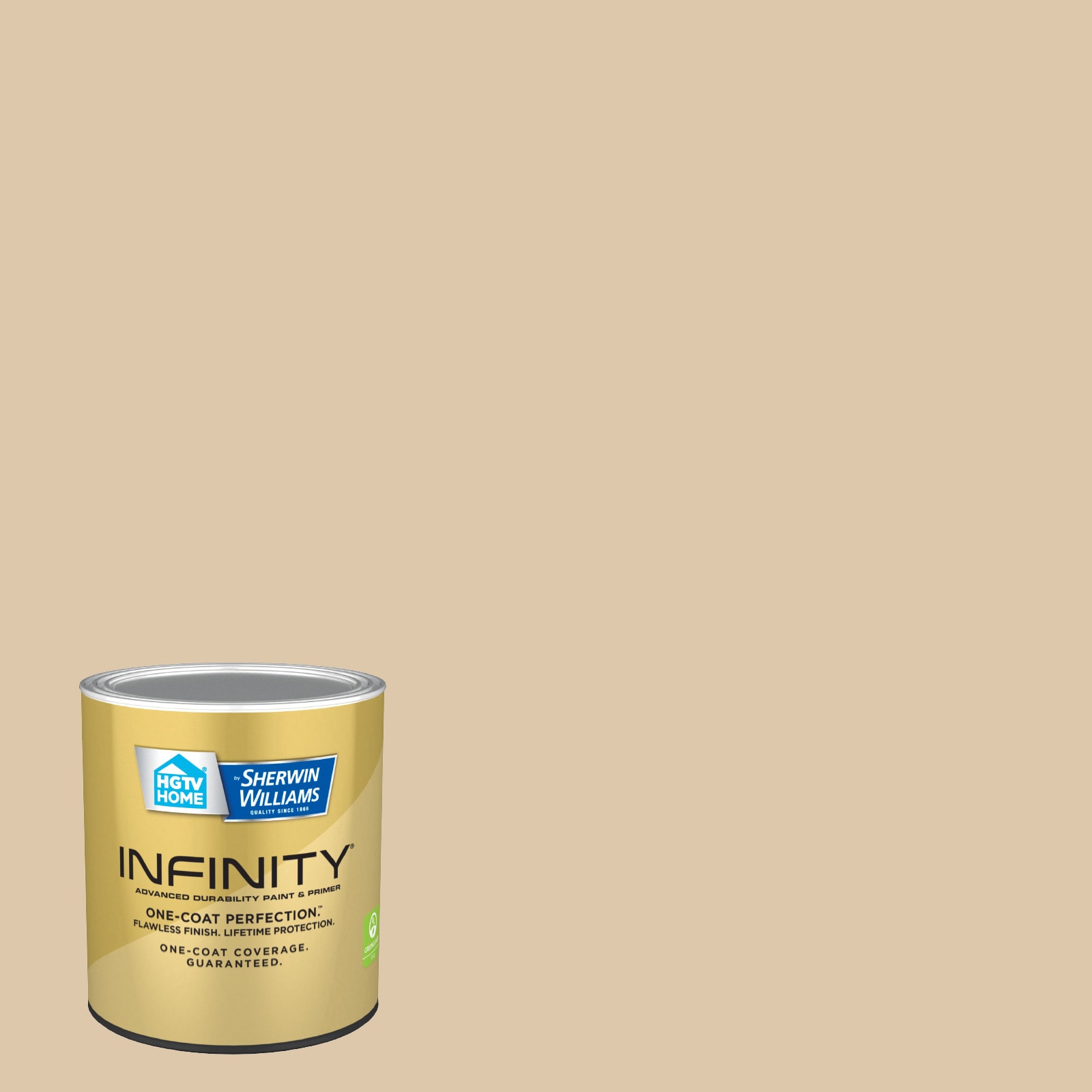 HGTV HOME by Sherwin-Williams 3002-10B-535096 Infinity Flat Wheat Toast 3002-10b Latex Interior Paint + Primer (1-quart)