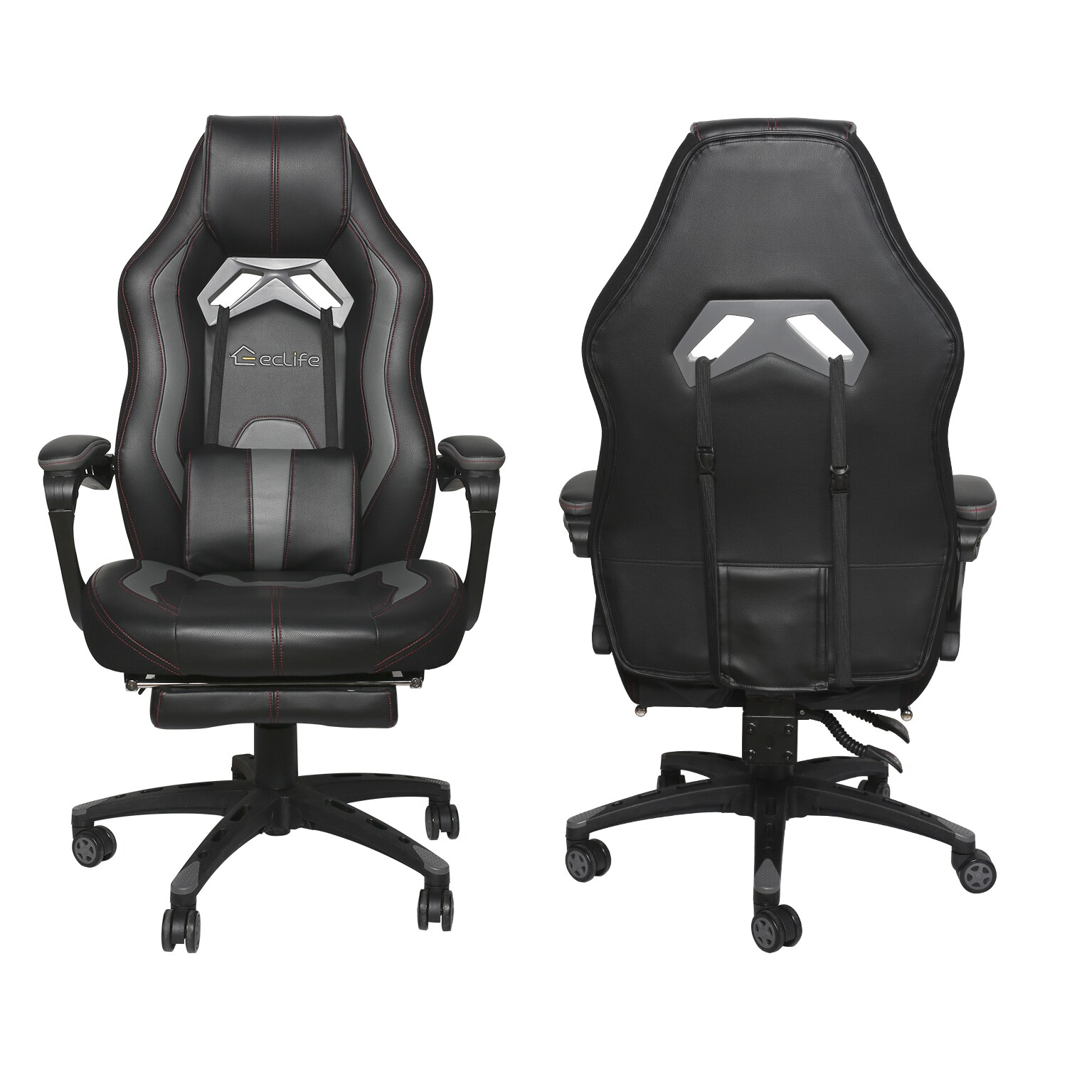 CASAINC Ergonomic office chair Gray Contemporary Ergonomic Adjustable ...