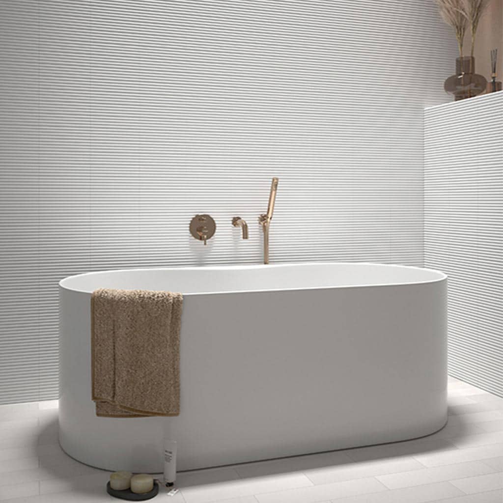 Apollo Tile Arte White 2-in x 8-in Glossy Ceramic Brick Patterned Floor and Wall Tile (4.09-sq. ft/ Carton)