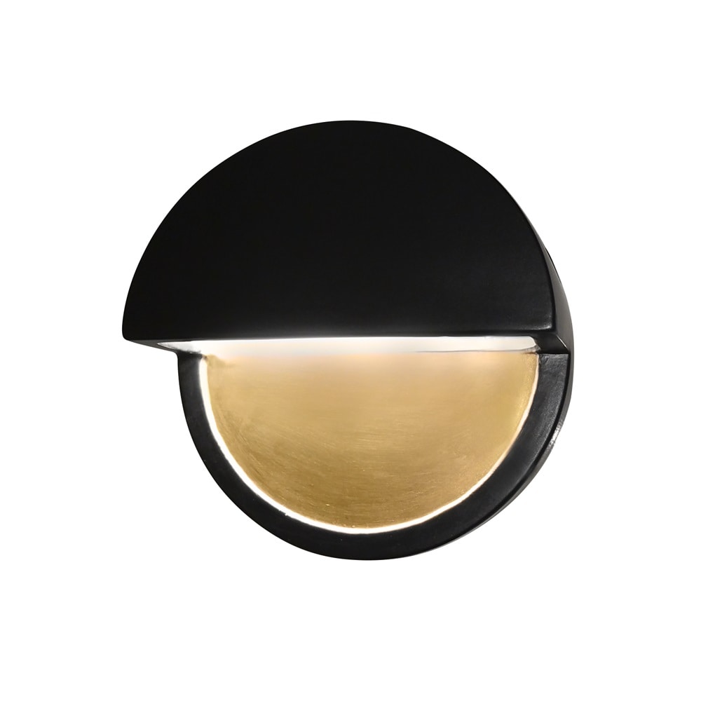 Justice Design Group CER-5610W-CBGD Ambiance 1 -Light 8-in H Multiple colors Hardwired Dark Sky Integrated LED Outdoor Wall Light