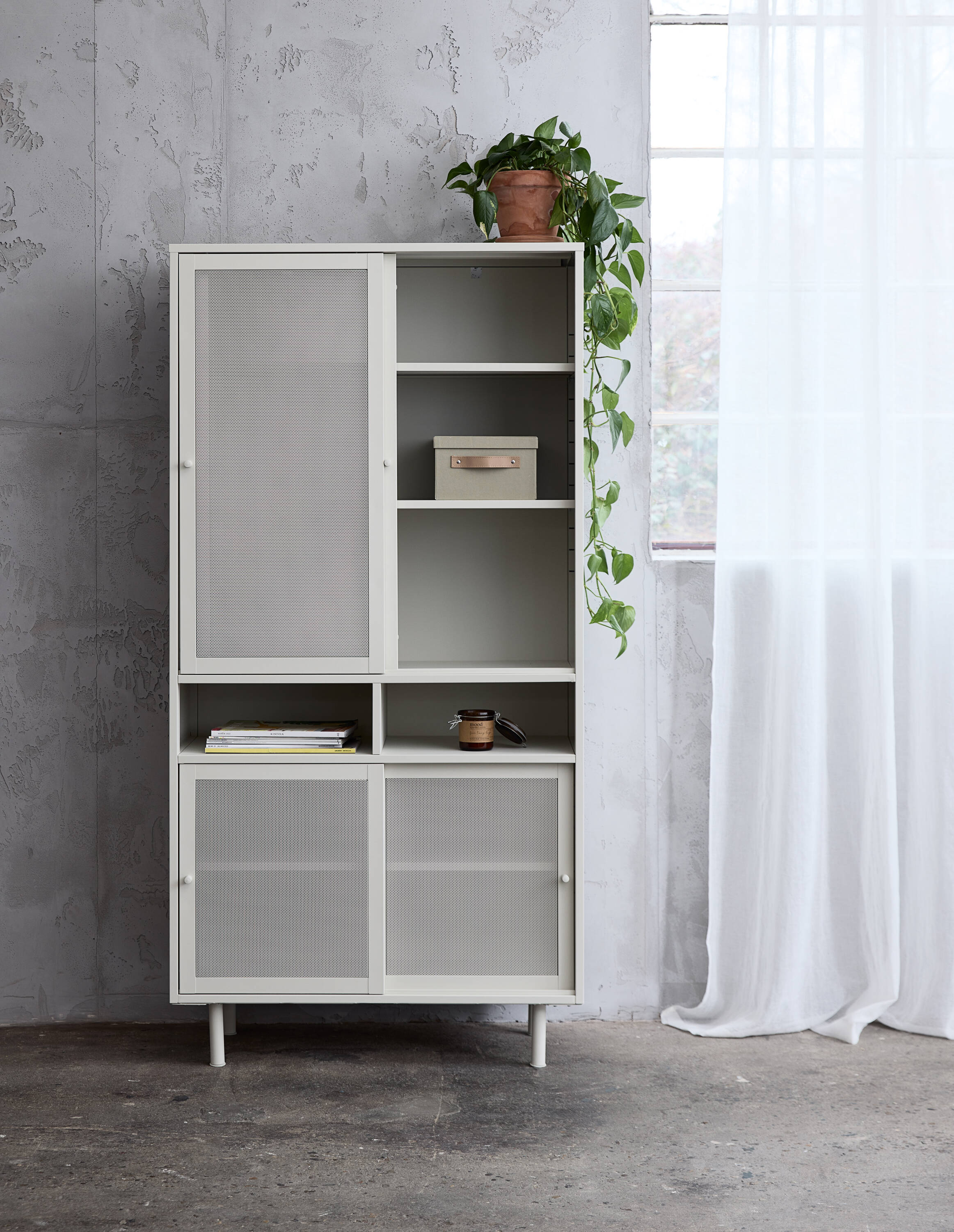 VP-5024-GREIGE 35.5-in W 4-Door Greige Accent Cabinet