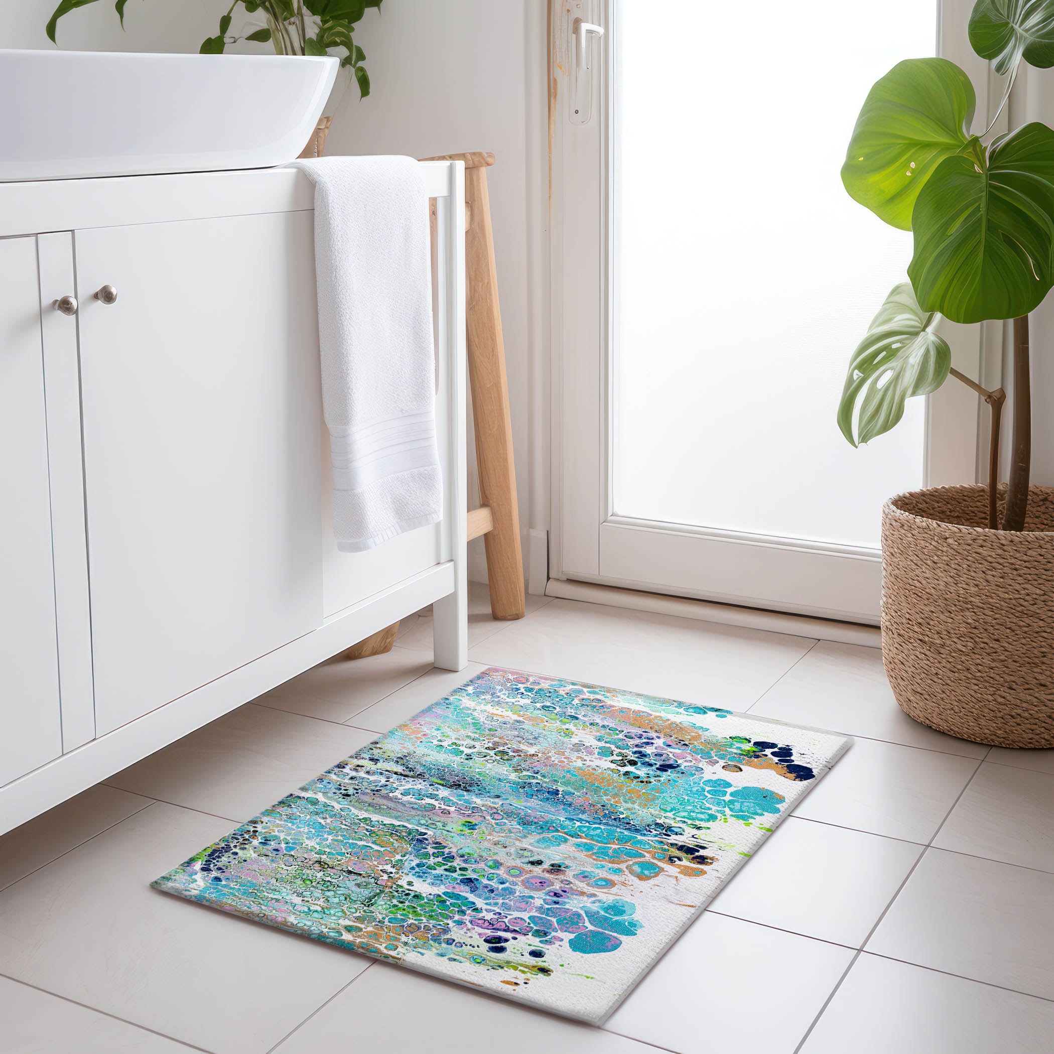Addison Rugs AMF65MR20X30 Mayfield AMF65MR 2 x 3 (ft) Loomed Polyester Mermaid Rectangular Indoor Abstract Machine washable Area rug
