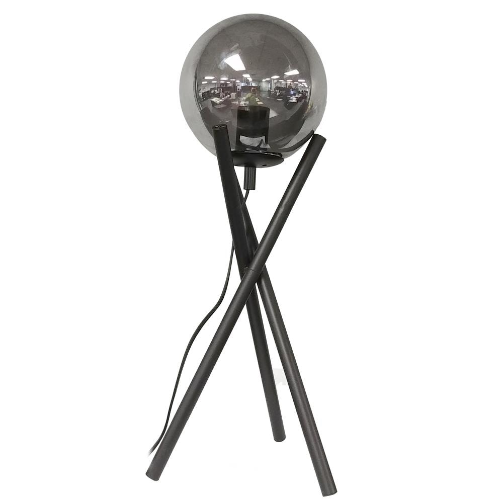 Dainolite PAM-241T-MB Pamela 24-in Matte Black Tripod Table Lamp with Glass Shade
