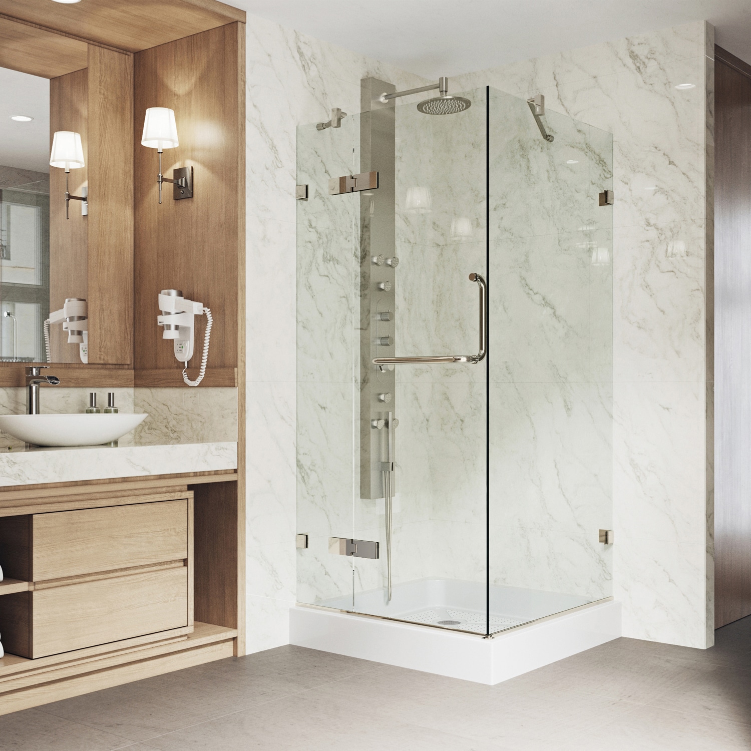 VIGO VG6011BNCL363W Alcove-Shower-Kit - View #4
