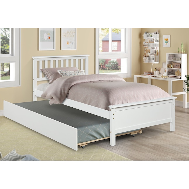 Casainc Twin Trundle Bed With Storage, Twin Bed Frame With Trundle And Storage Box