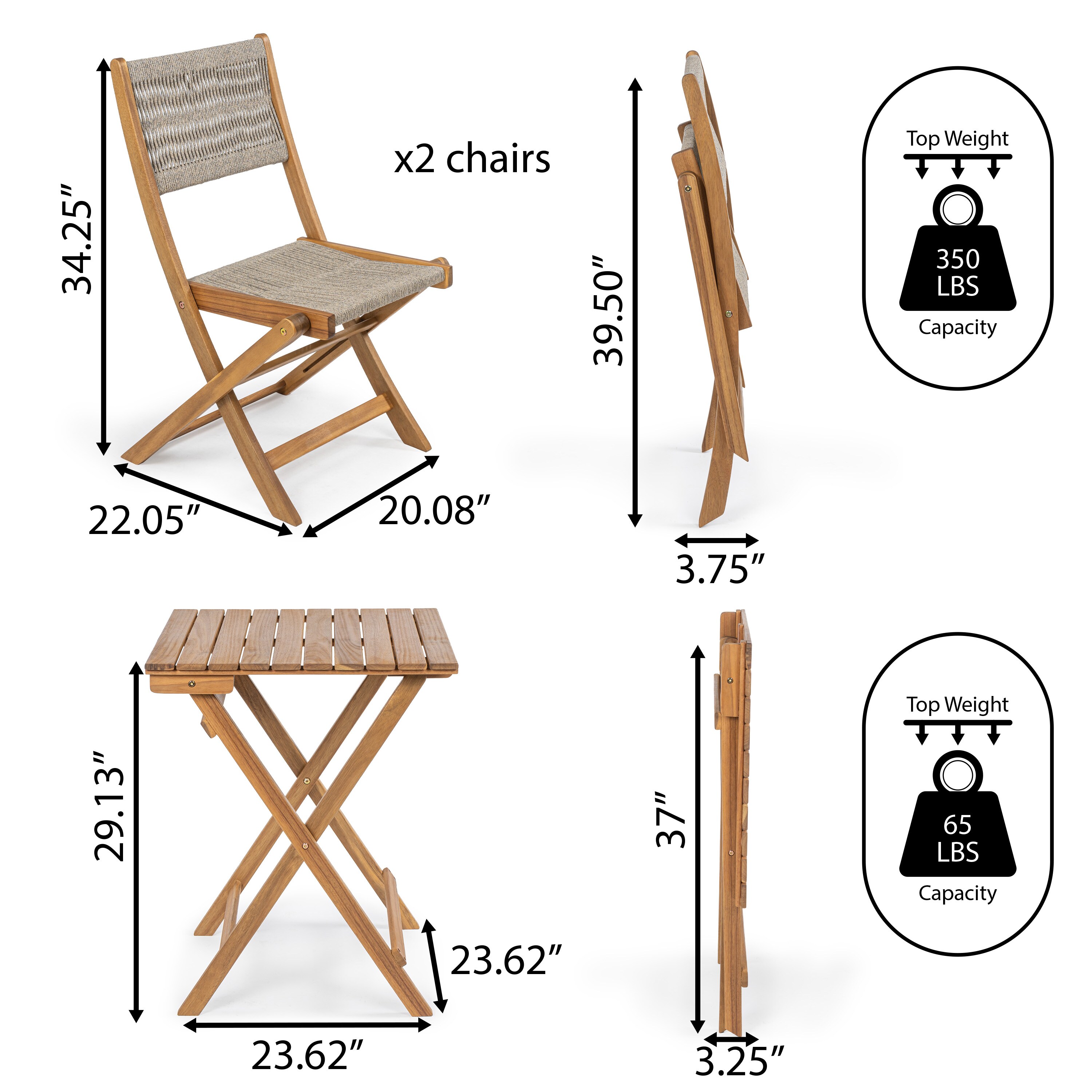 JONATHAN  Y DNG2001A-3SET Patio-Dining-Sets - View #12