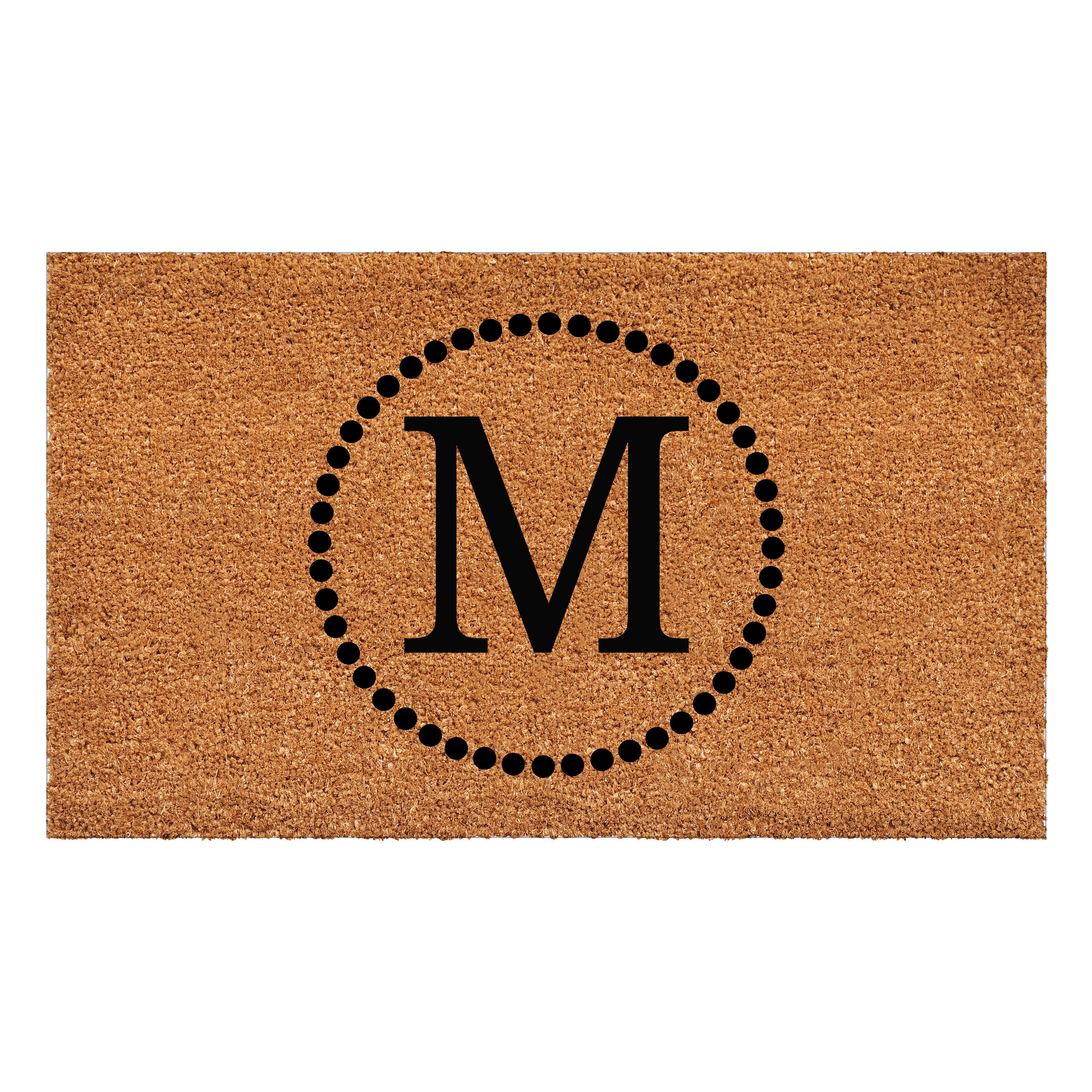 Callowaymills 108213048M 30-in x 48-in Natural, Black Coir/Vinyl Non-Slip Grip Indoor or outdoor Decorative Door Mat