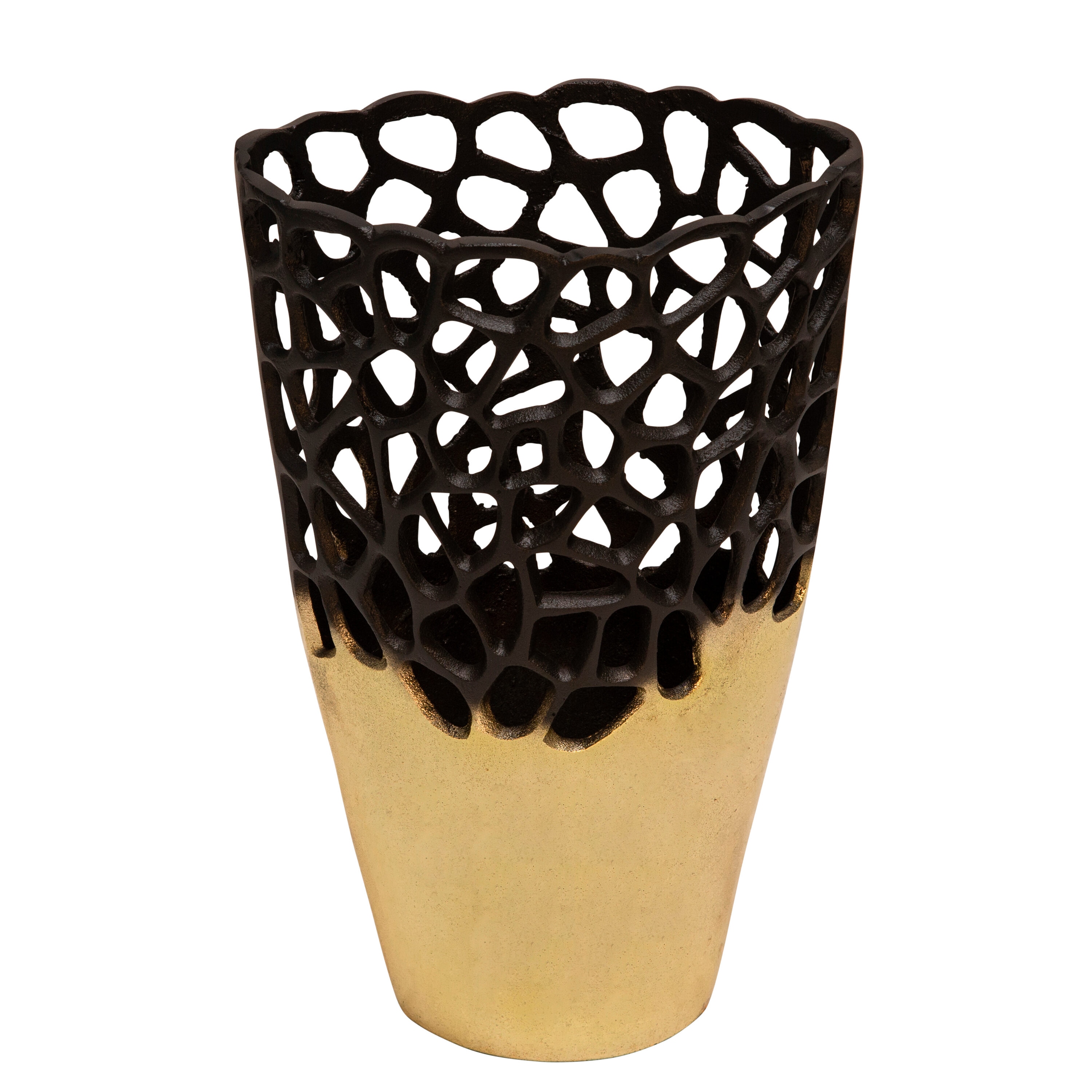 Sagebrook Home 15610-02 Black Aluminum Modern Vase