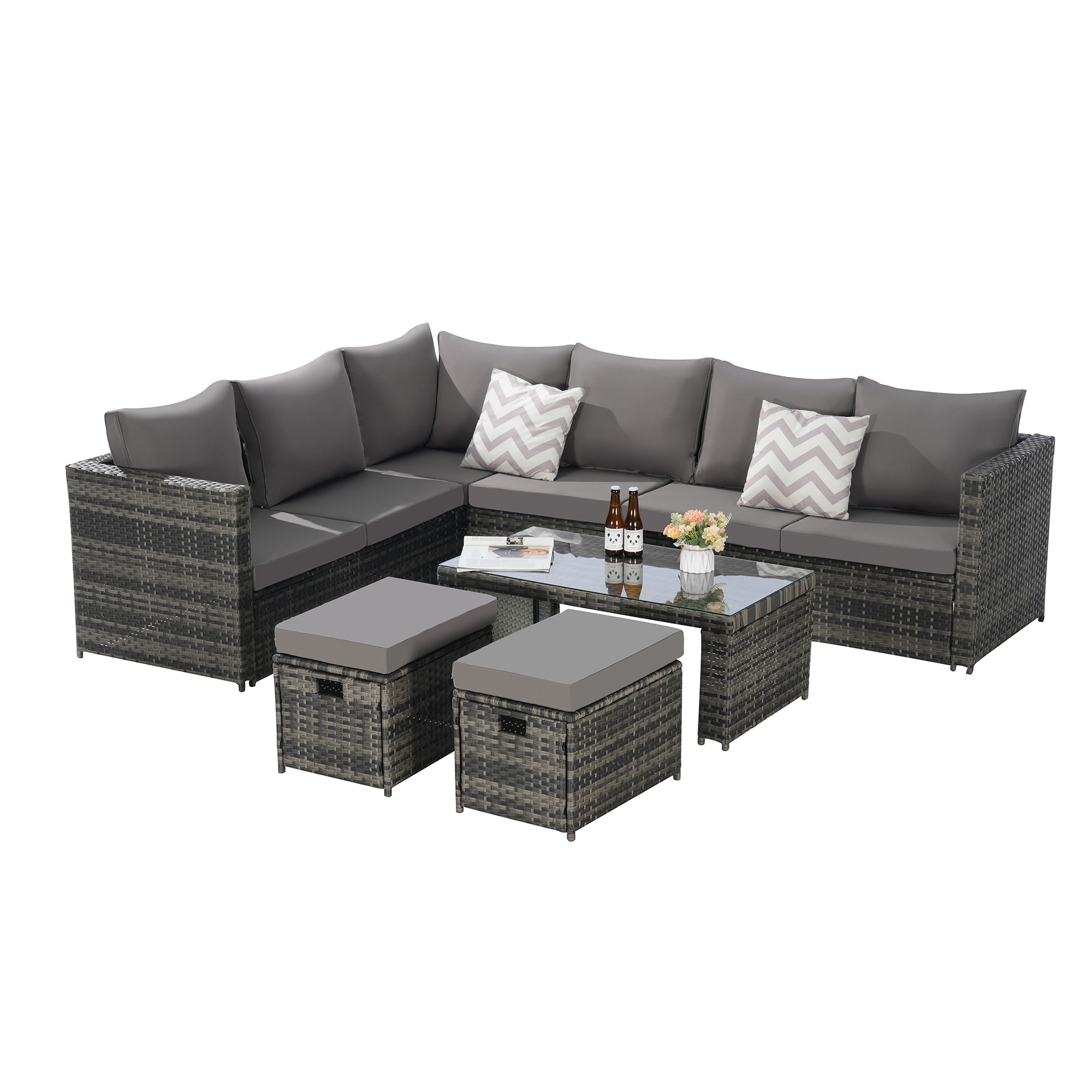 SINOFURN SYB670021GY Patio-Sofas-Daybeds - View #10