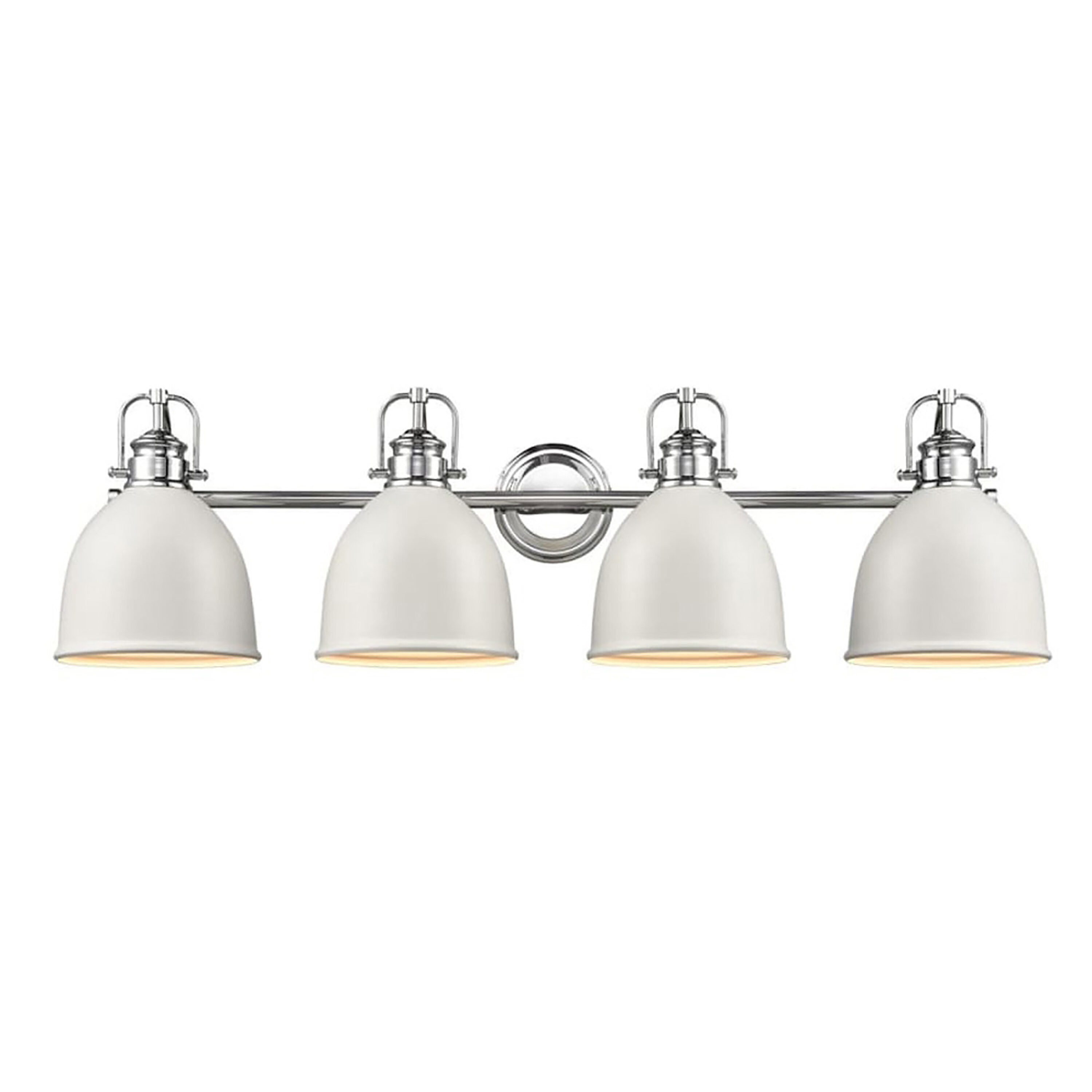 Signature Hardware 479808 Grinnell 35-in 4-Light Polished Chrome Contemporary/Modern Vanity Light