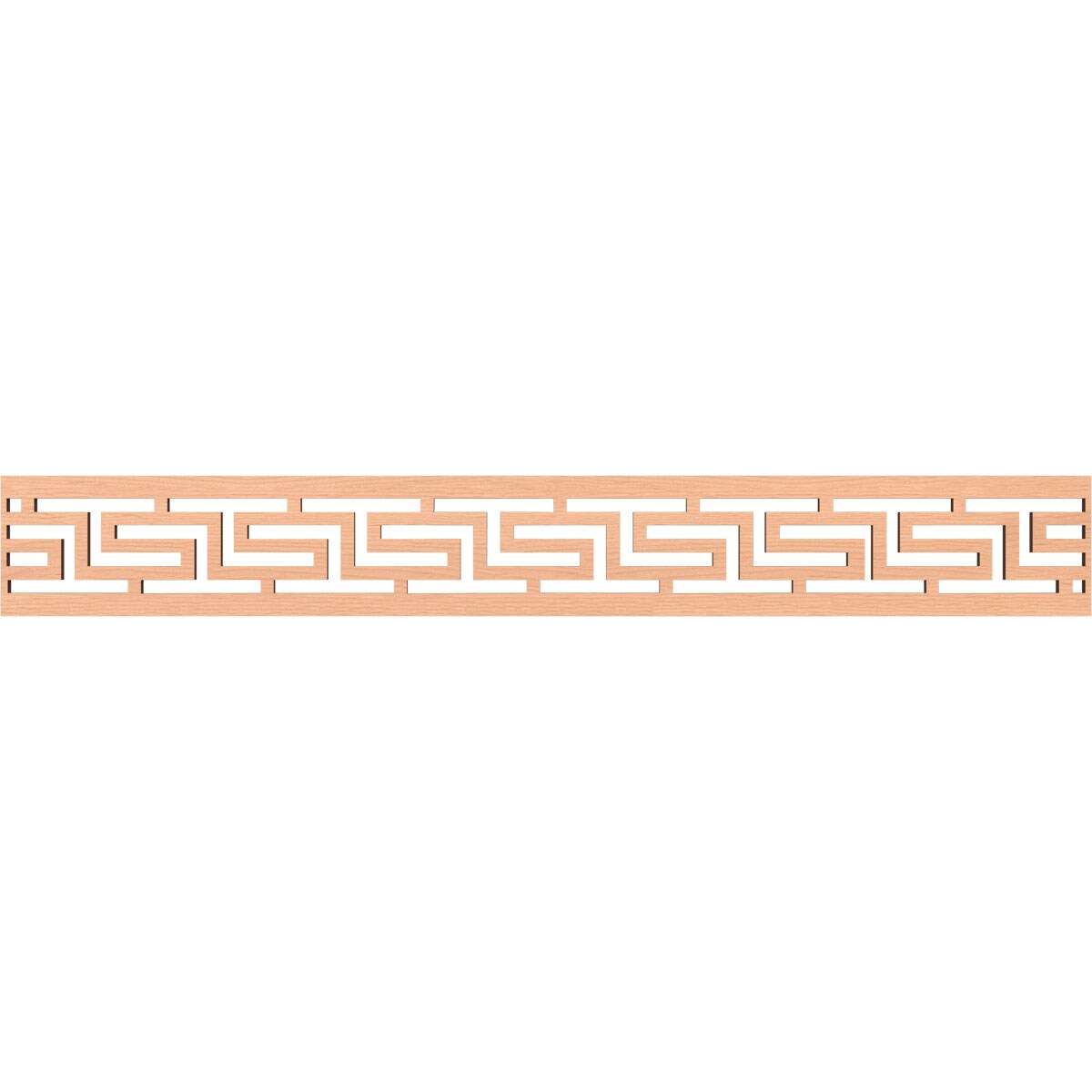 Ekena Millwork MLDB06X46TULAL Tulum Fretwork Flat Trim 6-in x 3.86-ft Alder Brown Unfinished 2155803 Pierced Wall Panel Moulding