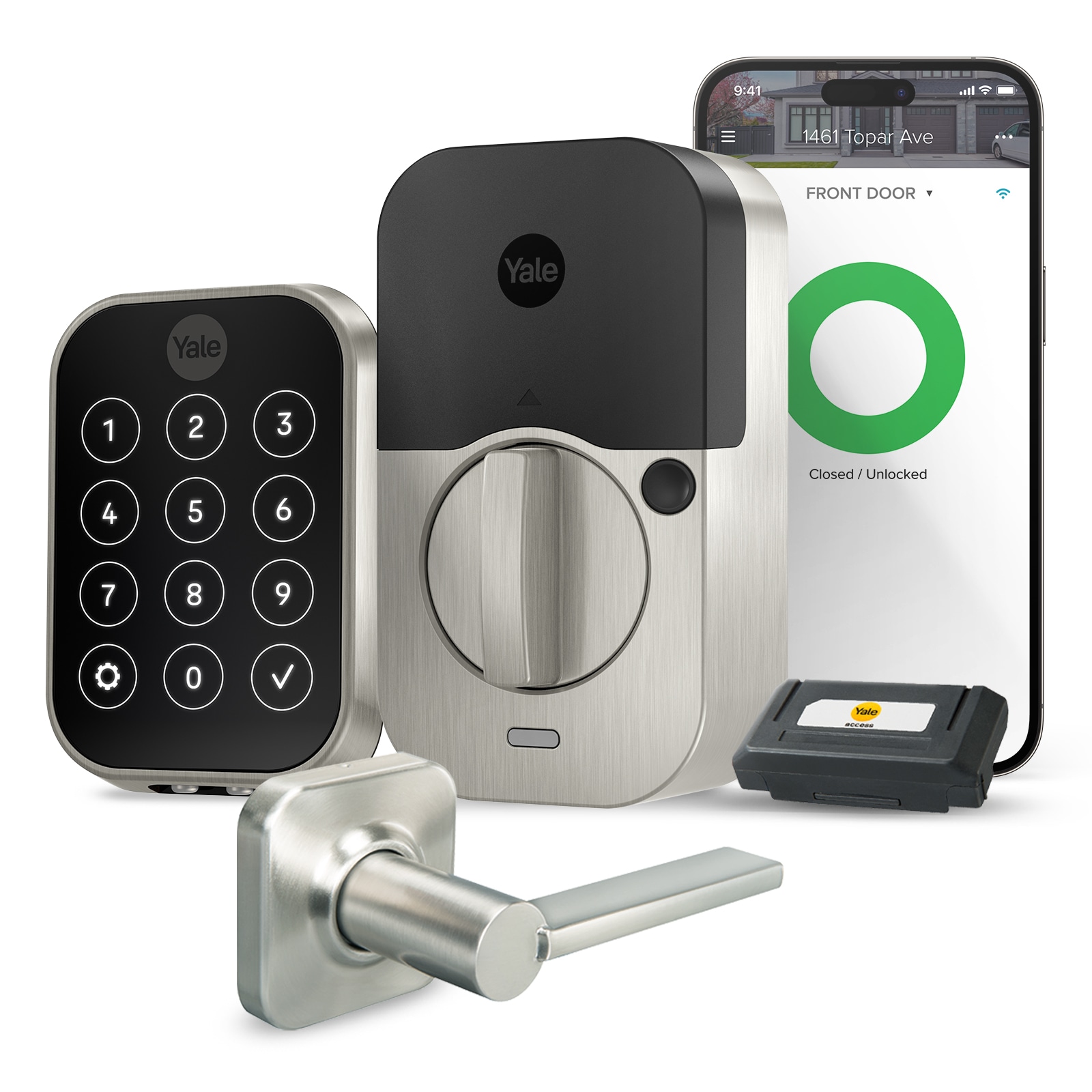 Assure Lock Satin Nickel Wi-Fi and Bluetooth Touchscreen Single Cylinder Deadbolt