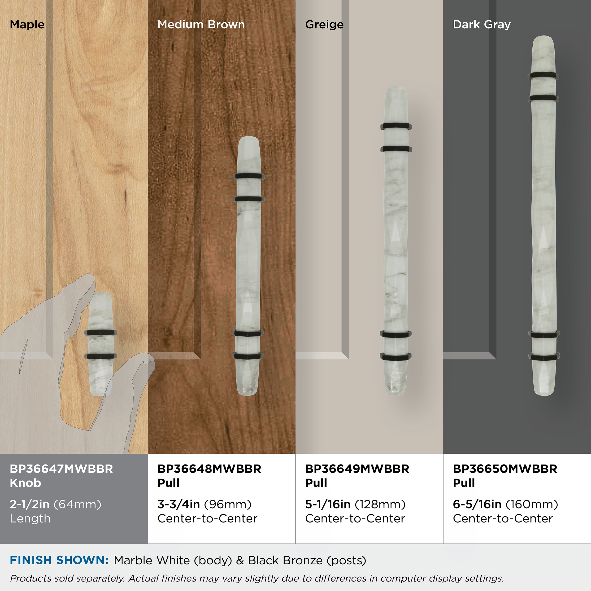 Amerock BP36647MWBBR Cabinet-Knobs - View #9