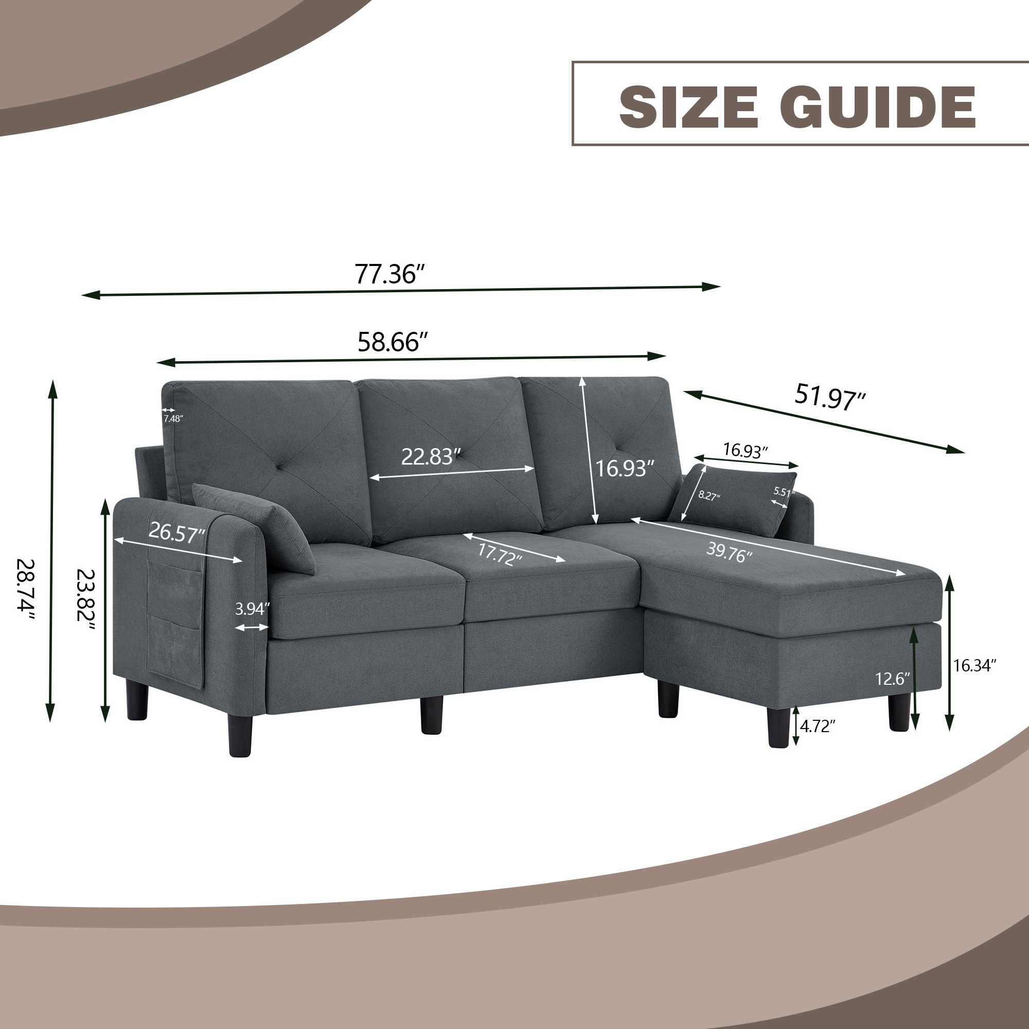 Jarenie YMX23DG Sofas-Loveseats - View #3