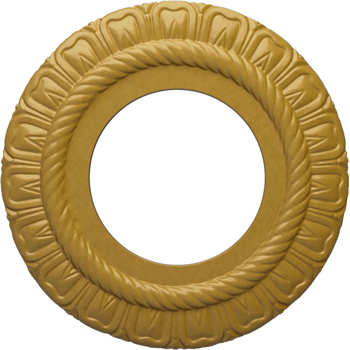 Ekena Millwork CM09CLIGS Claremont 9-in W x 9-in L Painted Iridescent Gold Polyurethane Whole Ceiling Medallion