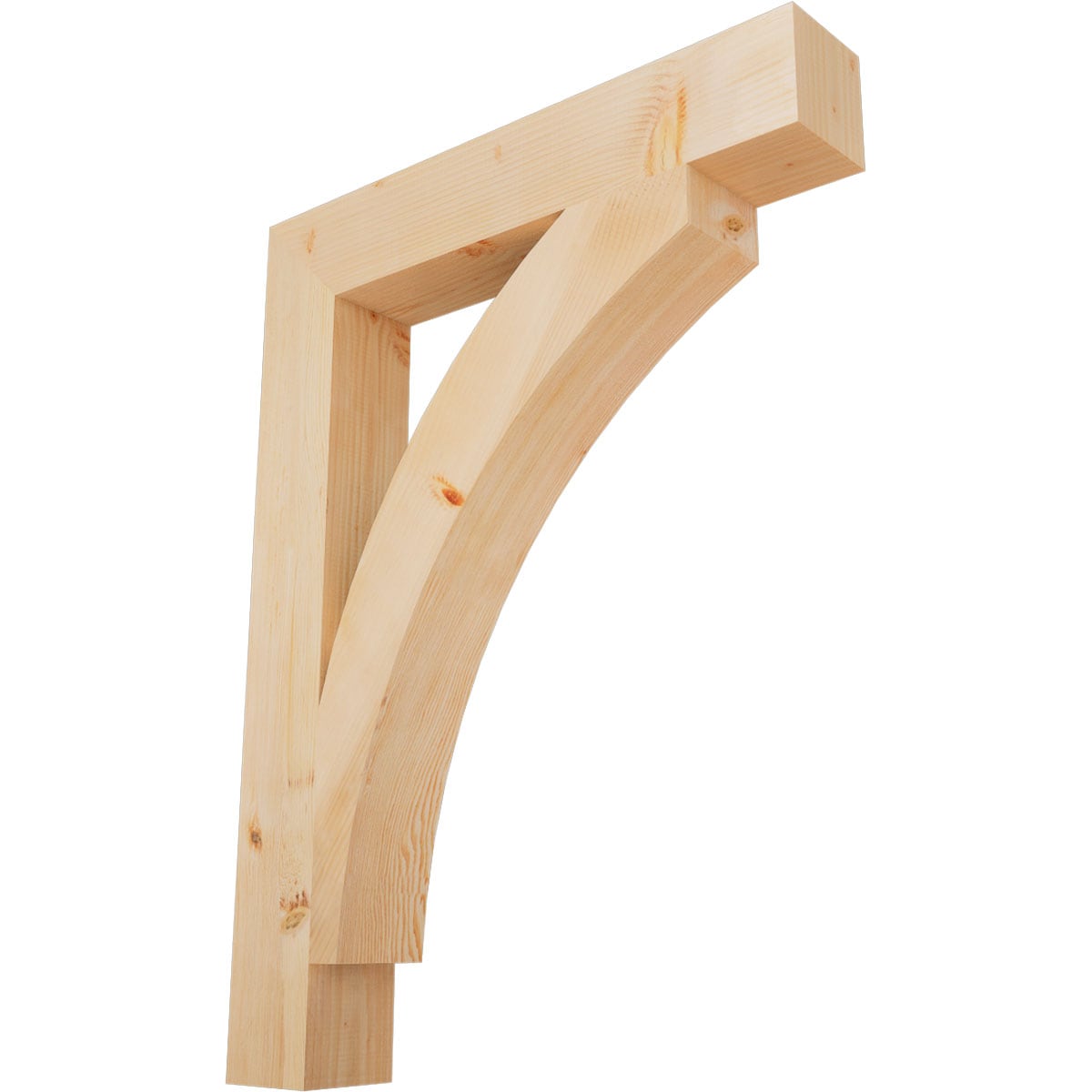 Ekena Millwork BKT06X36X48THR05SDF Thorton block smooth 5-1/2-in x 36-in x 48-in Douglas fir Brown Wood Standard bracket