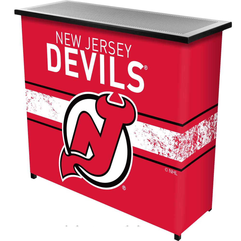 Trademark Gameroom NHL8000-NJD2 NHL New Jersey Devils Bars 39-Inches x 36-Inches Multiple colors/finishes Rectangle Mini bar
