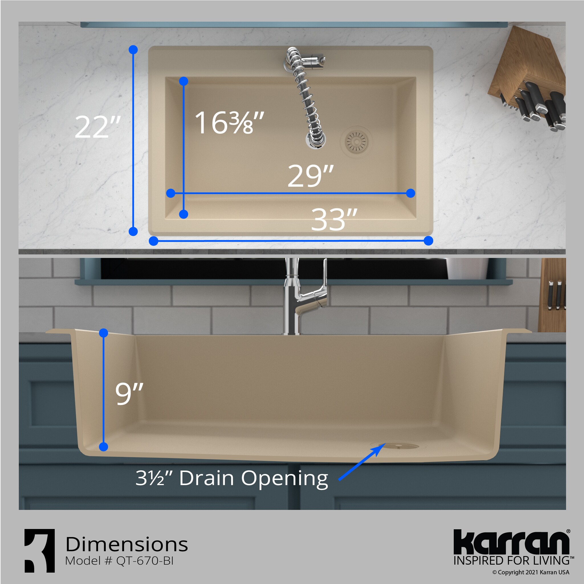 Karran QT-670-BI Kitchen-Sinks - View #8