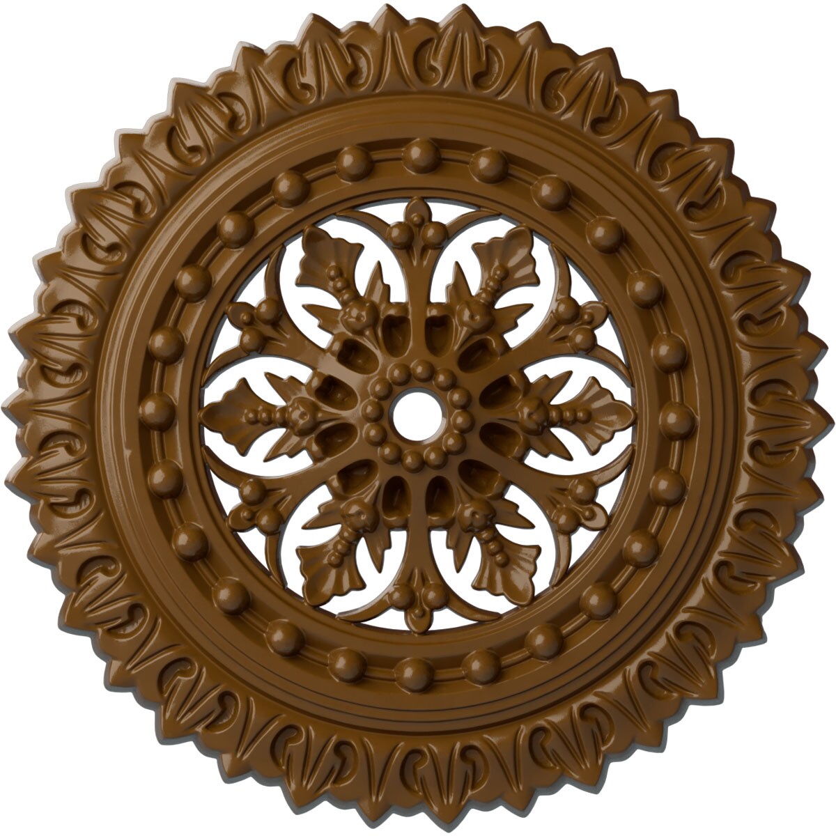 Ekena Millwork CM18SKSTF Sellek 18.5-in W x 18.5-in L Painted Smokey Topaz Polyurethane Whole Ceiling Medallion