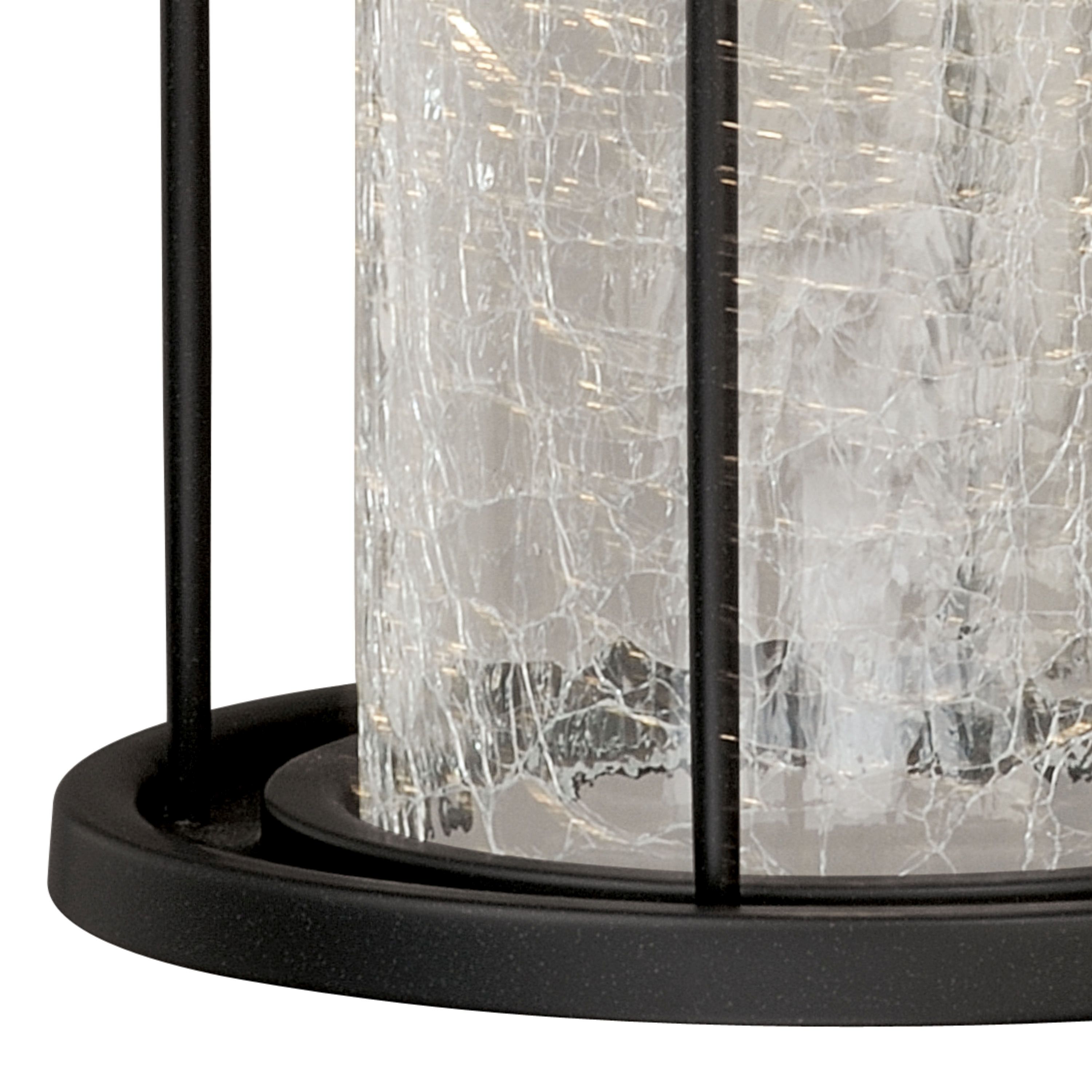 Melbourne Bronze LED Outdoor Wall Sconce with Crackled Glass