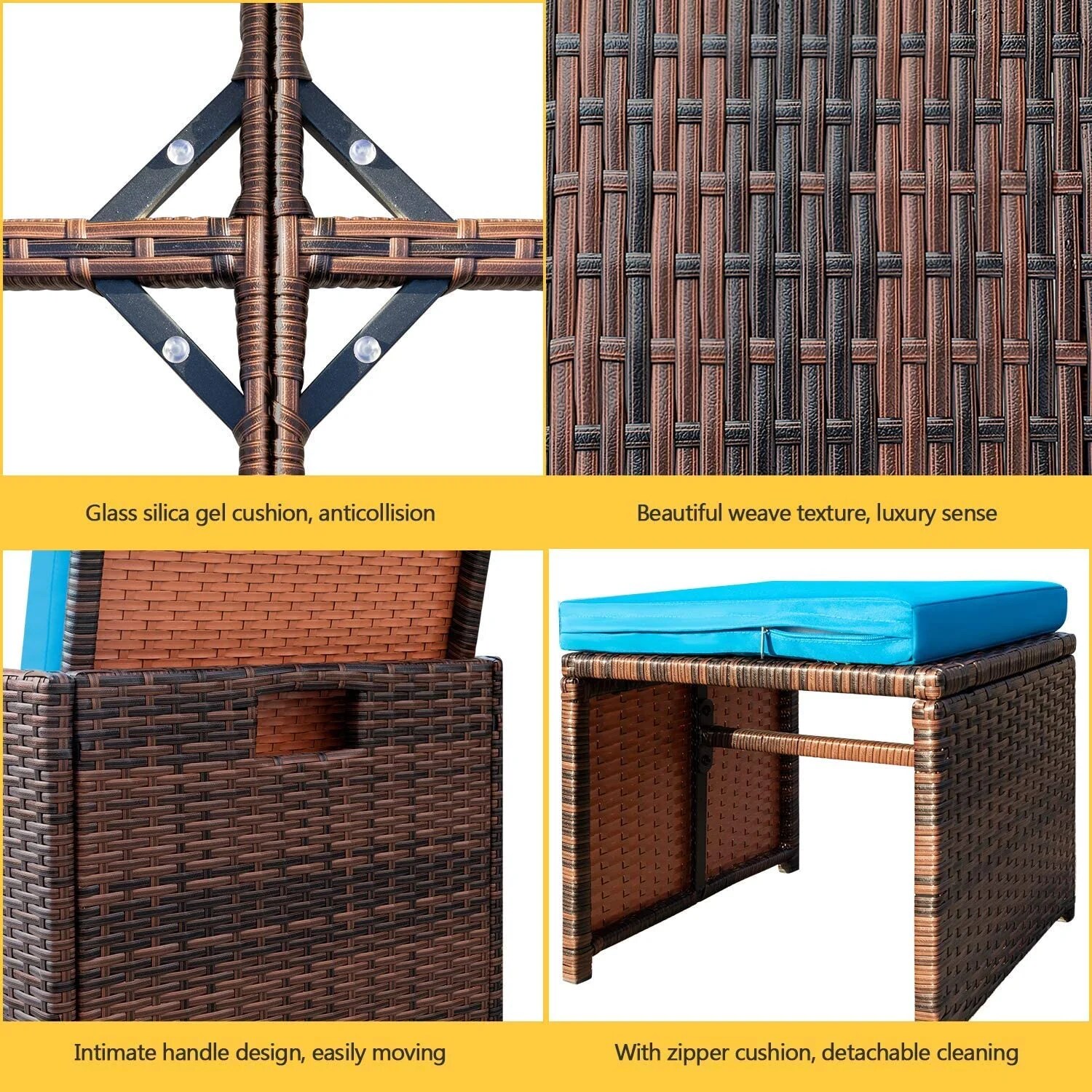 Vineego LS--LCRF2T2C2F-BU Patio-Conversation-Sets - View #6