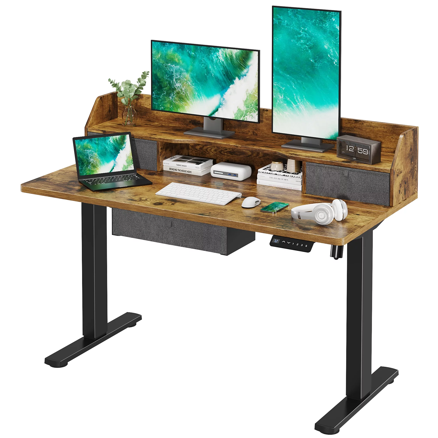 Vineego LS-HAD23-0185-120FE 47-Inches Brown Modern/Contemporary Standing desk