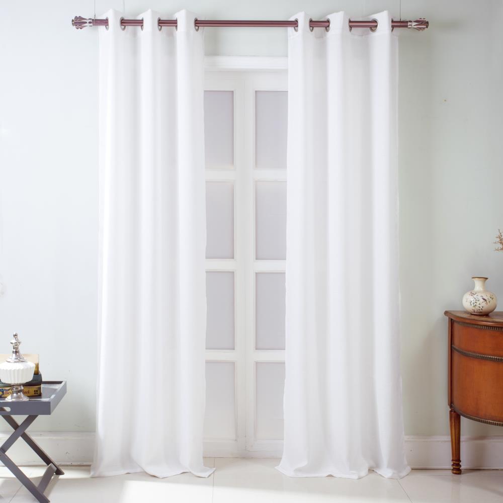 RT Designers Collection PNM15097 84-Inches White Light filtering Grommet Curtain panel pair