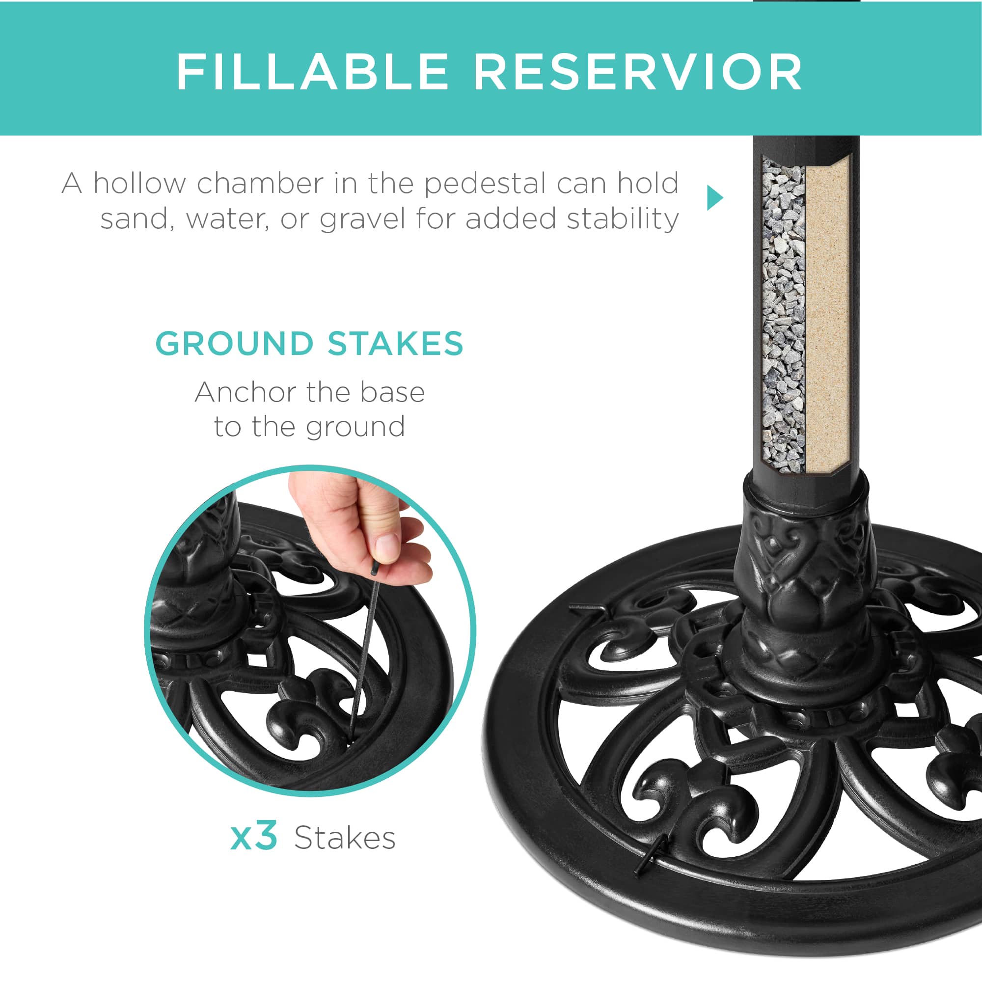 Best Choice Products SKY8087 birdbaths - View #3
