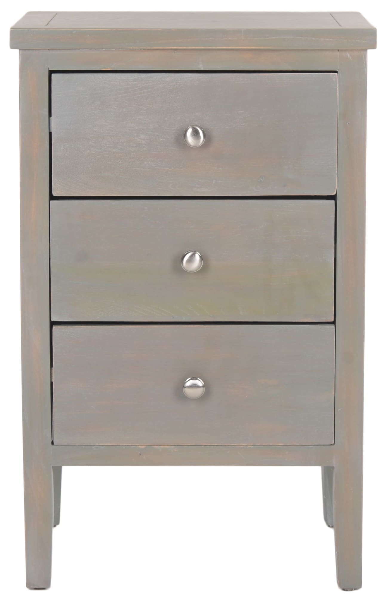 Safavieh AMH6628A Adena 16.9-in W x 26.8-in H French Gray Wood Rectangular Casual End Table with Storage