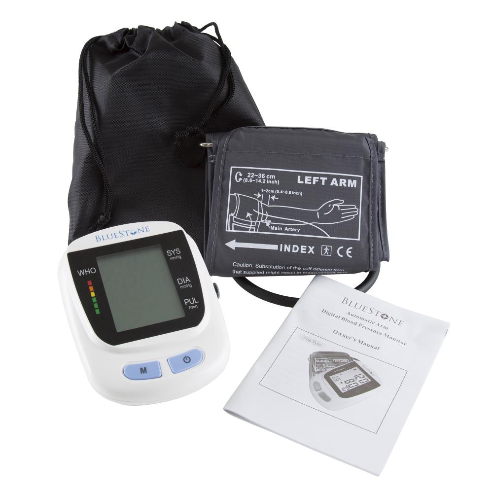 Fleming Supply Digital Blood Pressure Upper Arm Cuff With Lcd Display For  Monitoring Hypertension - Black : Target