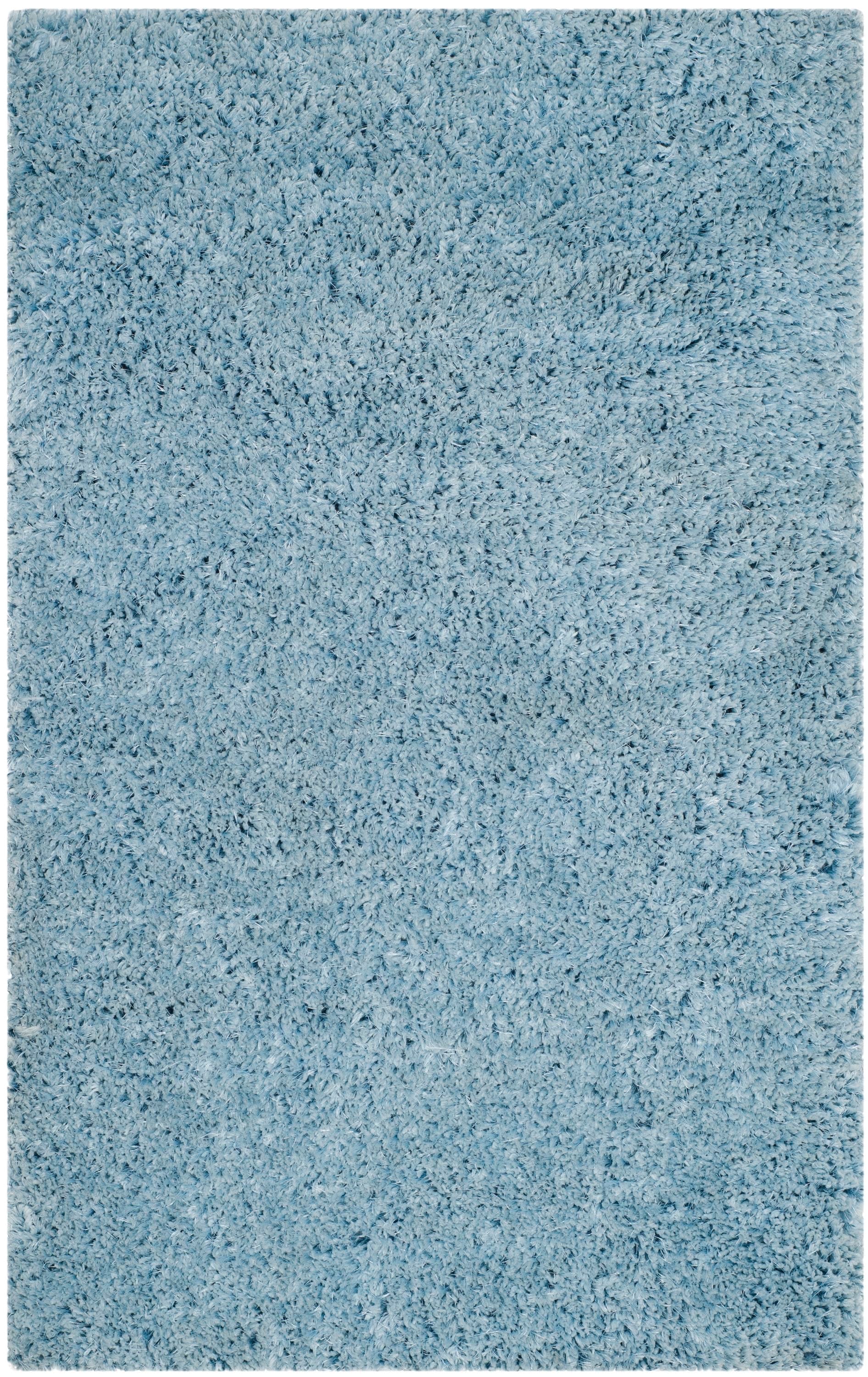 Safavieh SGF412B-3 Florence Shag 3 x 5 (ft) Tufted Polyester Light Blue Rectangular Indoor Solid Throw rug