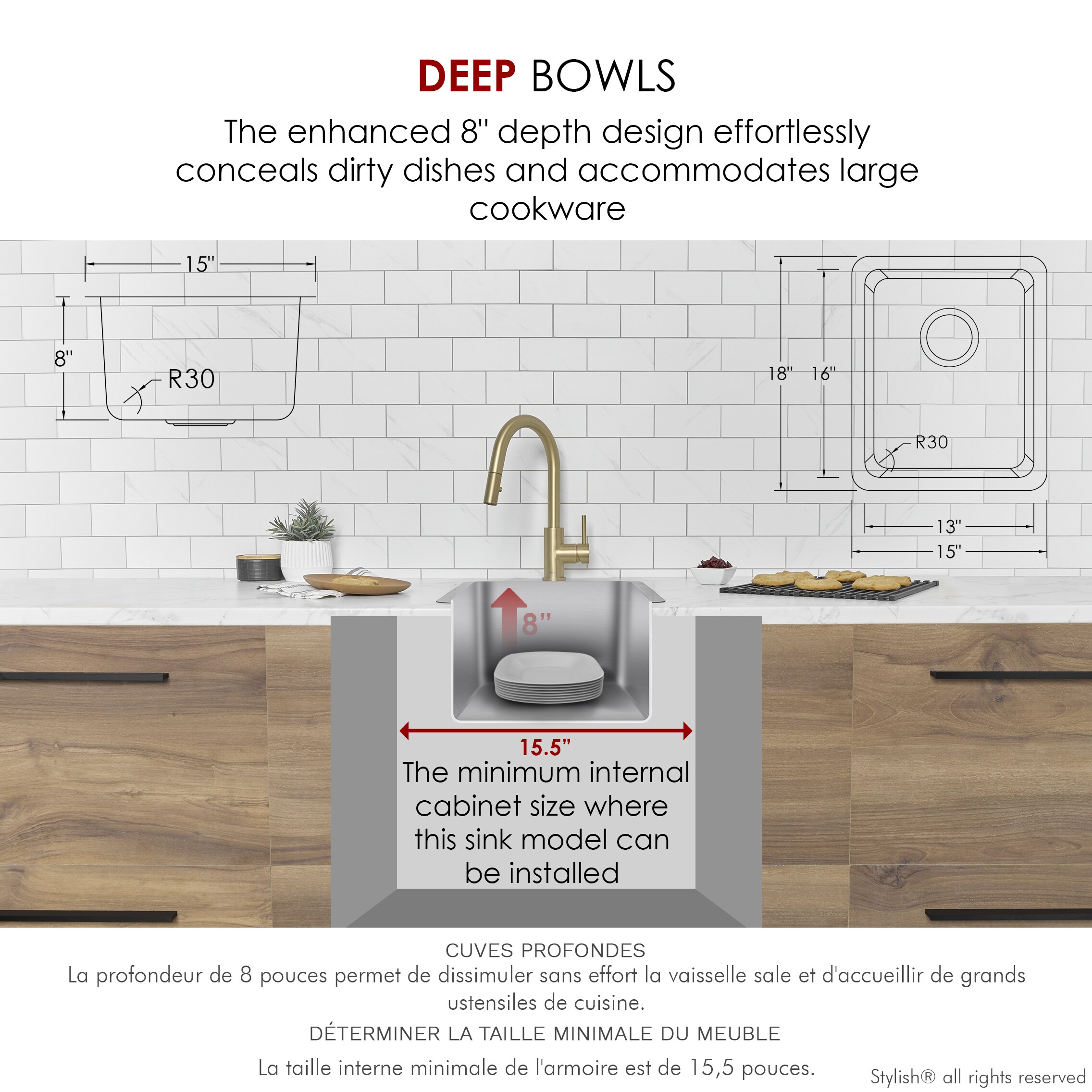 Stylish S-405T Kitchen-Sinks - View #2