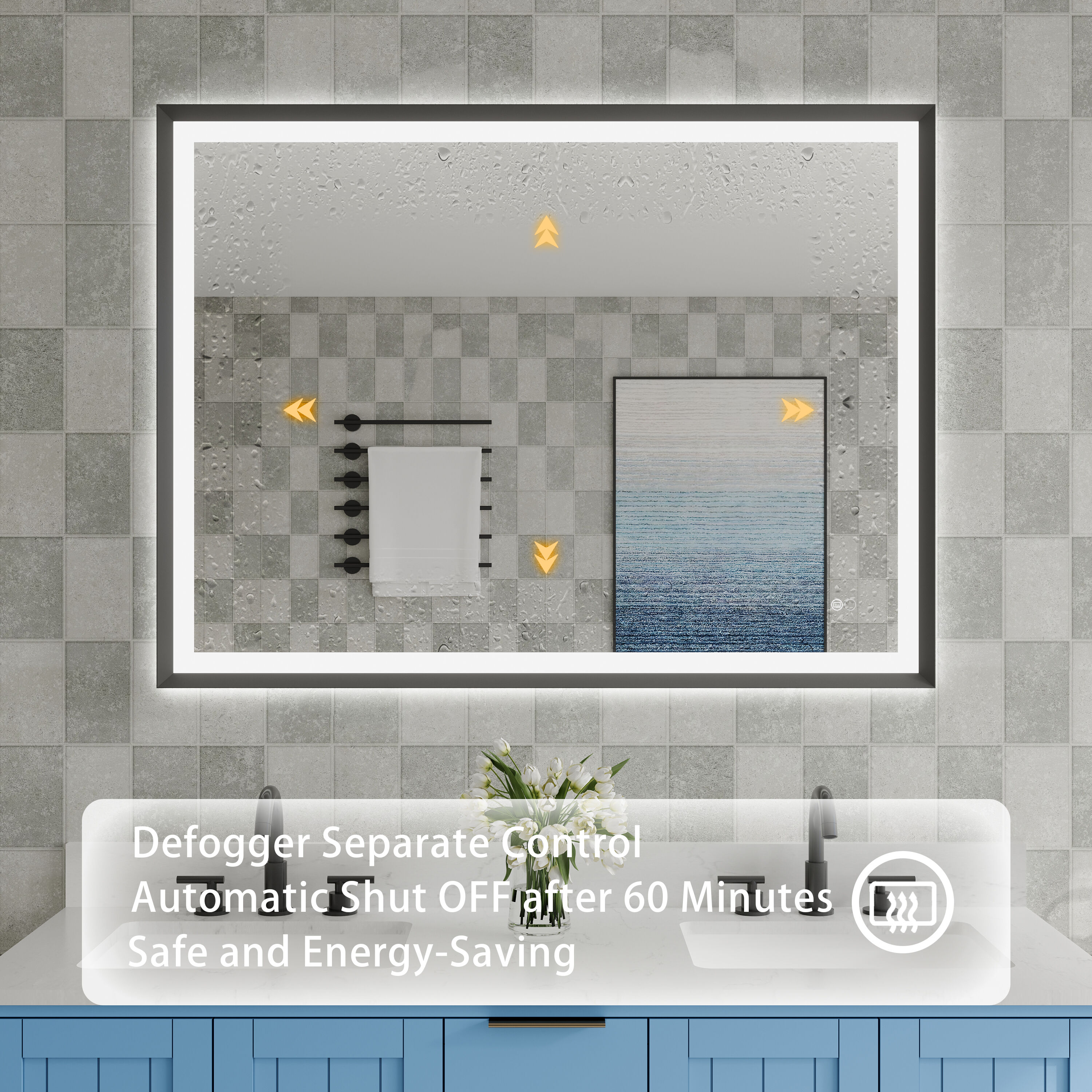 CALVON CLW64836MB Framed-Bath-Mirrors - View #5