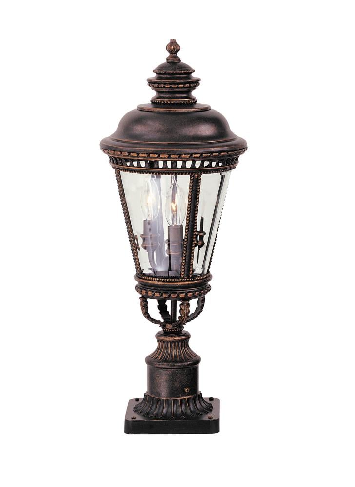 Feiss Castle 3-light Grecian Bronze Outdoor Post Light In The Complete 