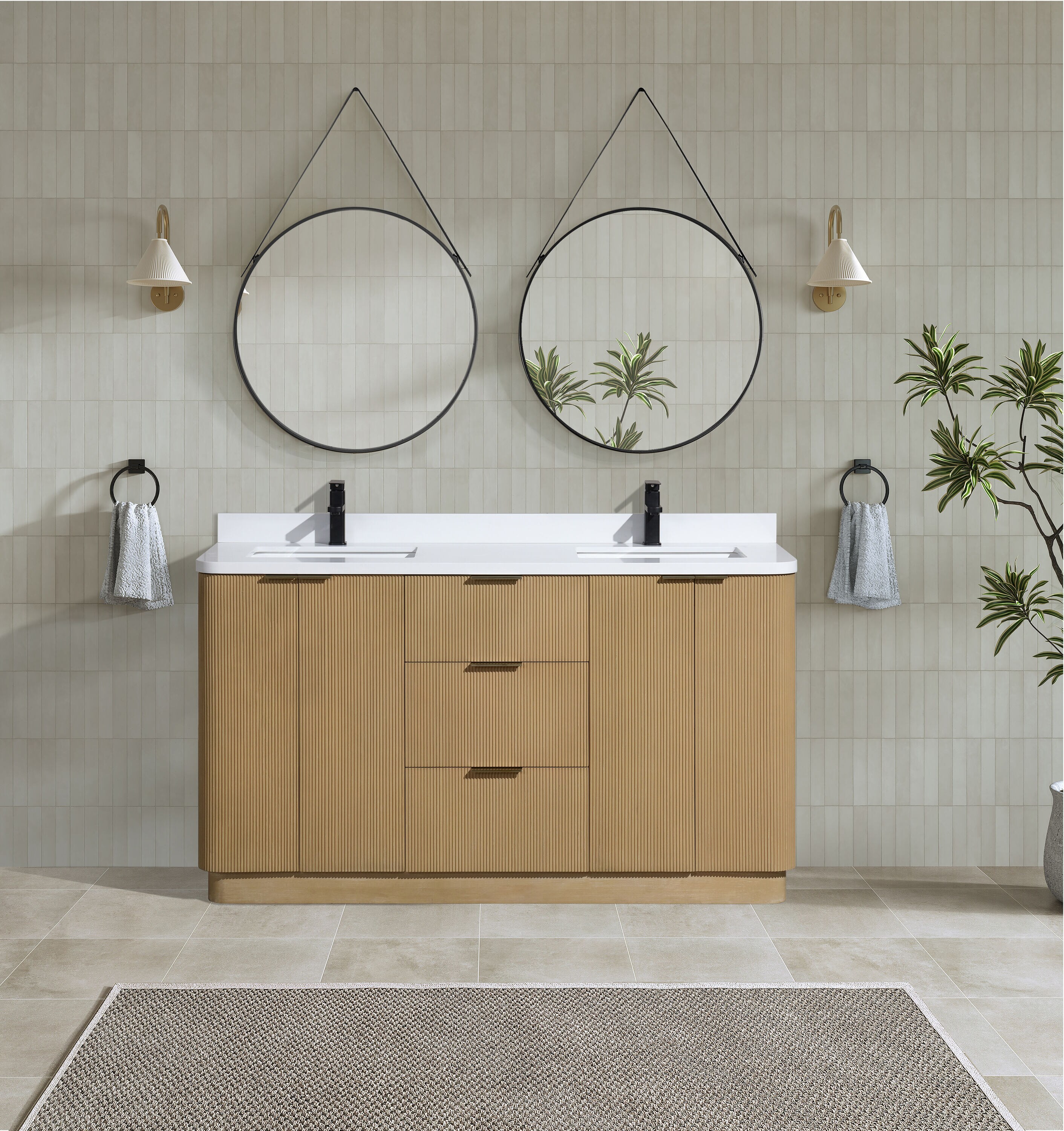 Ari Kitchen & Bath AKB-CALAMIGO-60-OAK Bath-Vanity-Combo - View #9