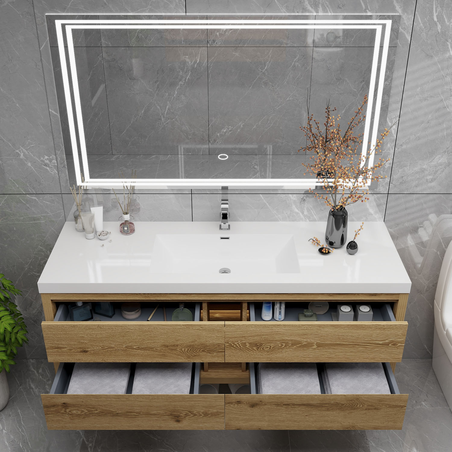 BV Better Vanity LOUIS60S-YW Bath-Vanity-Combo - View #4