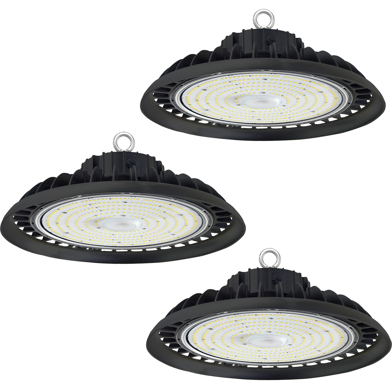 WYZM HBL150A-3PCS 3 -Pack 11.2-in x 11.2-in 1 -Light 21000 -Lumen 5000-K Daylight LED High Bay Light