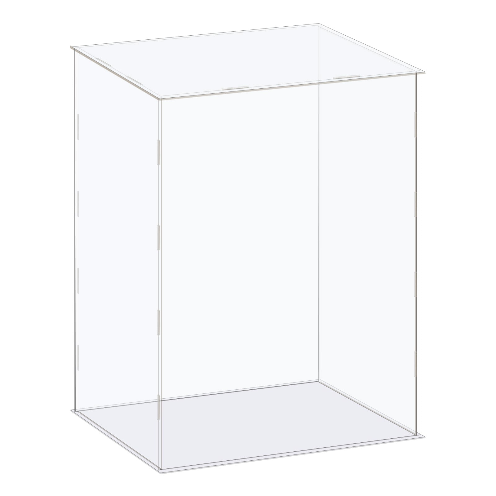 Unique Bargains - Acrylic Display Case Box Clear Dustproof Protection Showcase 14.1x8.3x16.1 Inch...