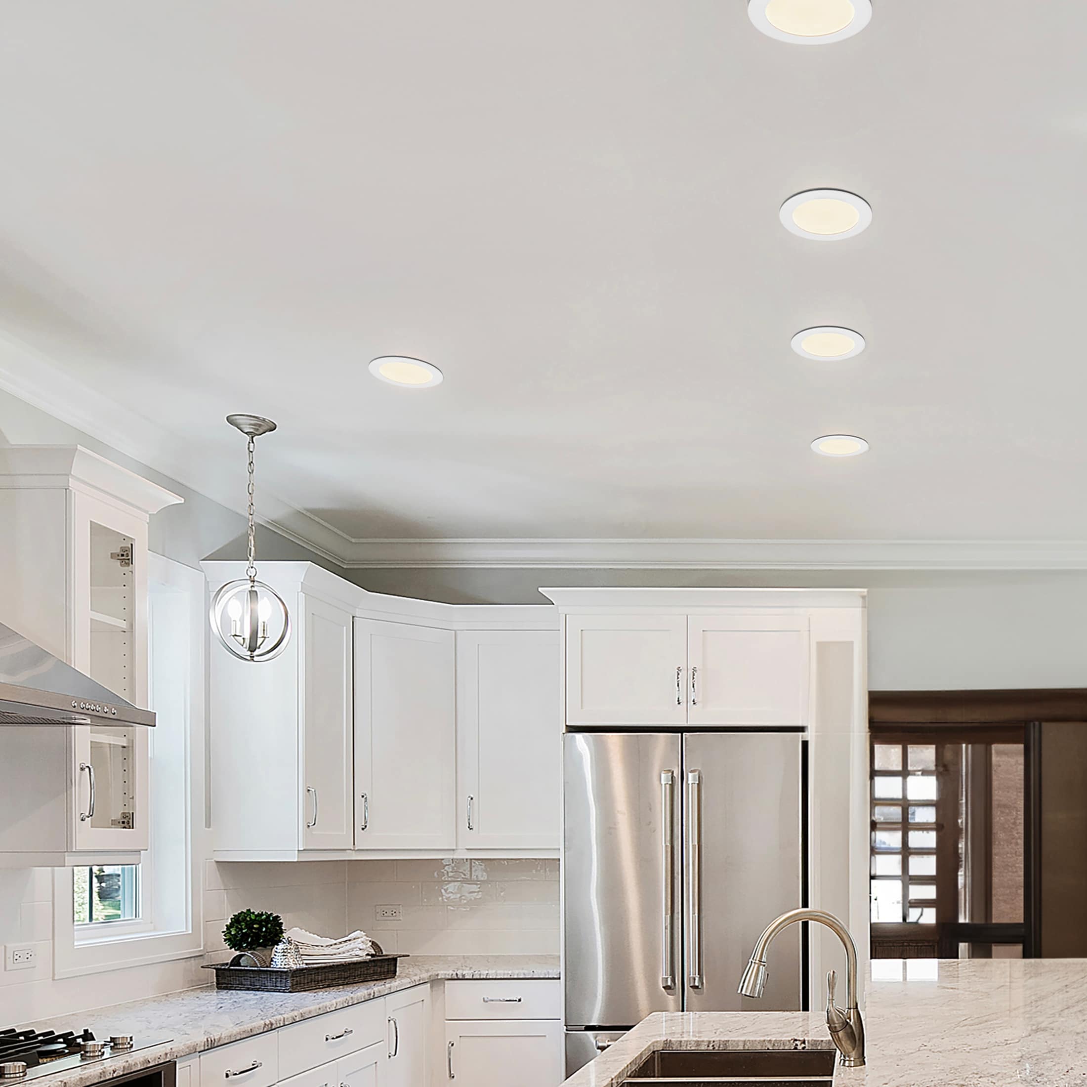 8-Inch White Aluminum Round Recessed LED Downlight