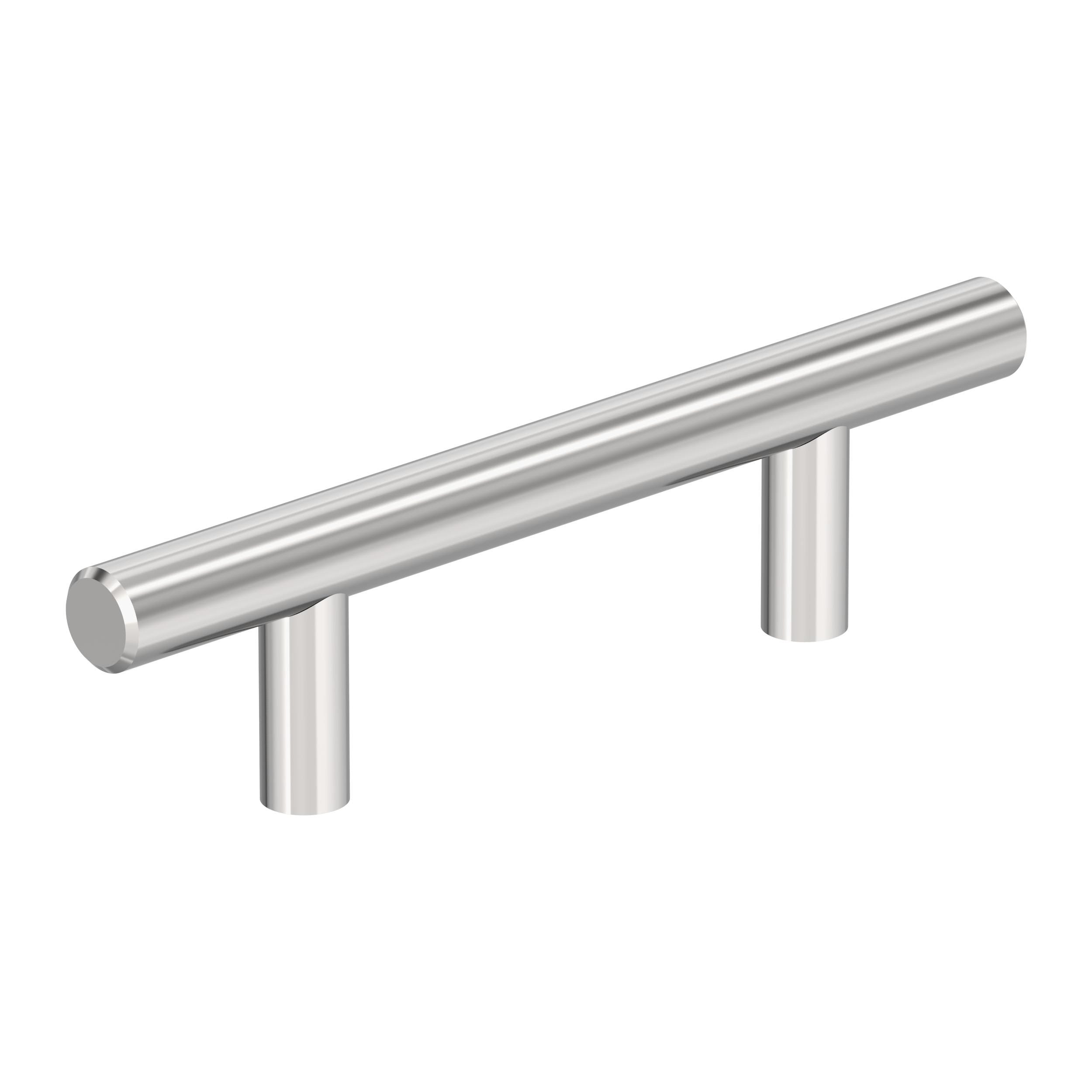 Amerock 10VMP3724026 Bar Pulls Hollow 3-in , 76mm Center to Center Polished Chrome Cylindrical Bar 10 -Pack